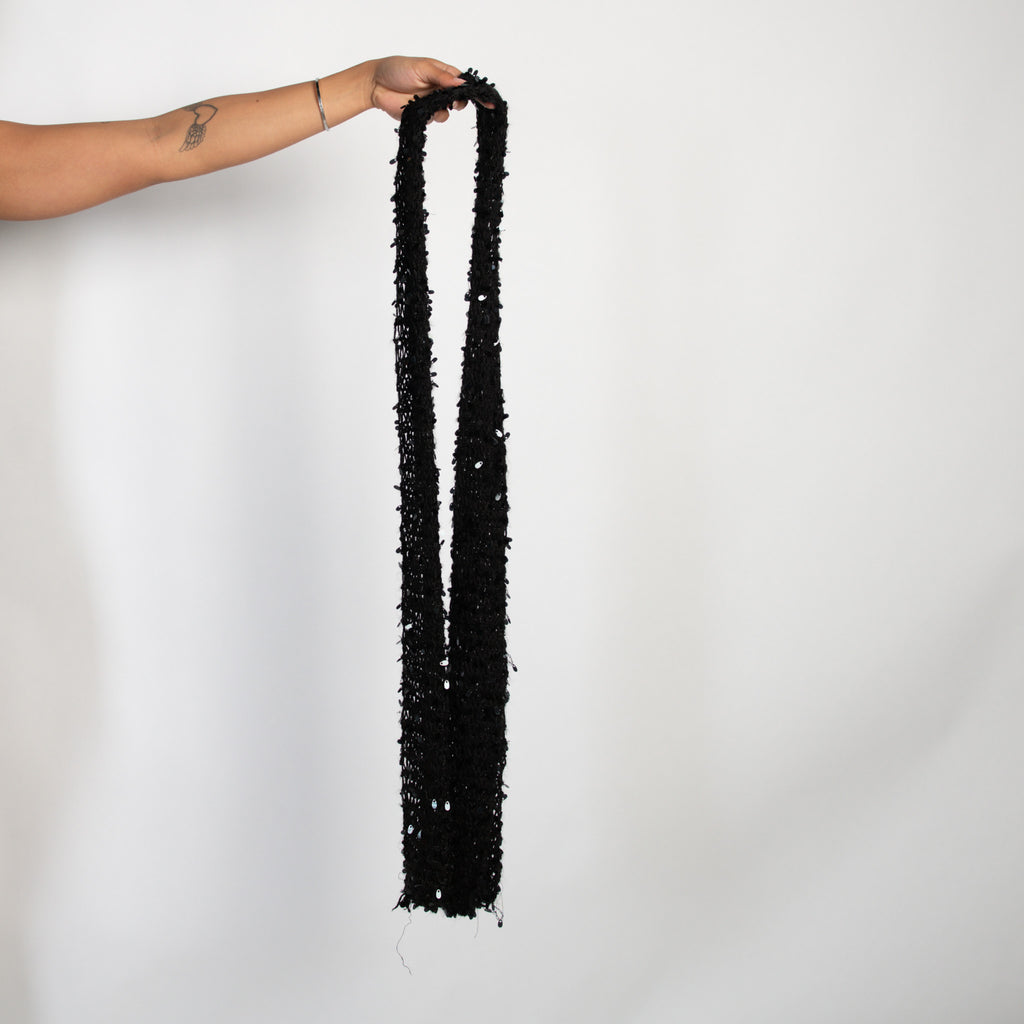 BLACK SEQUIN SCARF