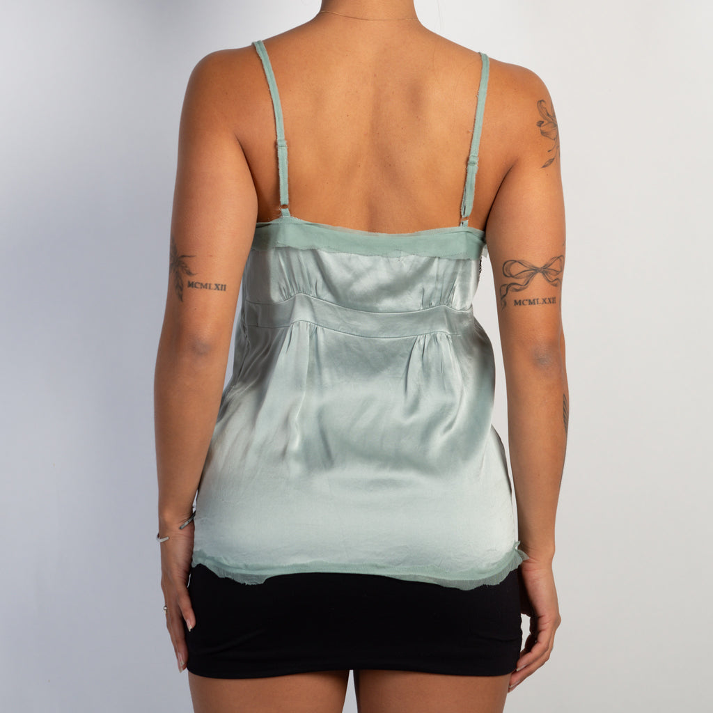 BLUE SILK CAMISOLE