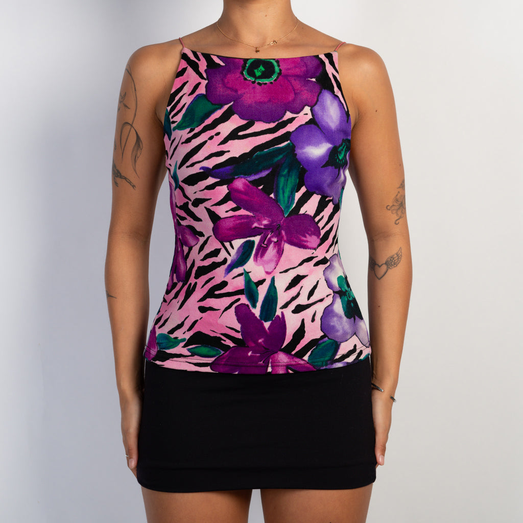 FLORAL STRETCH TANK TOP