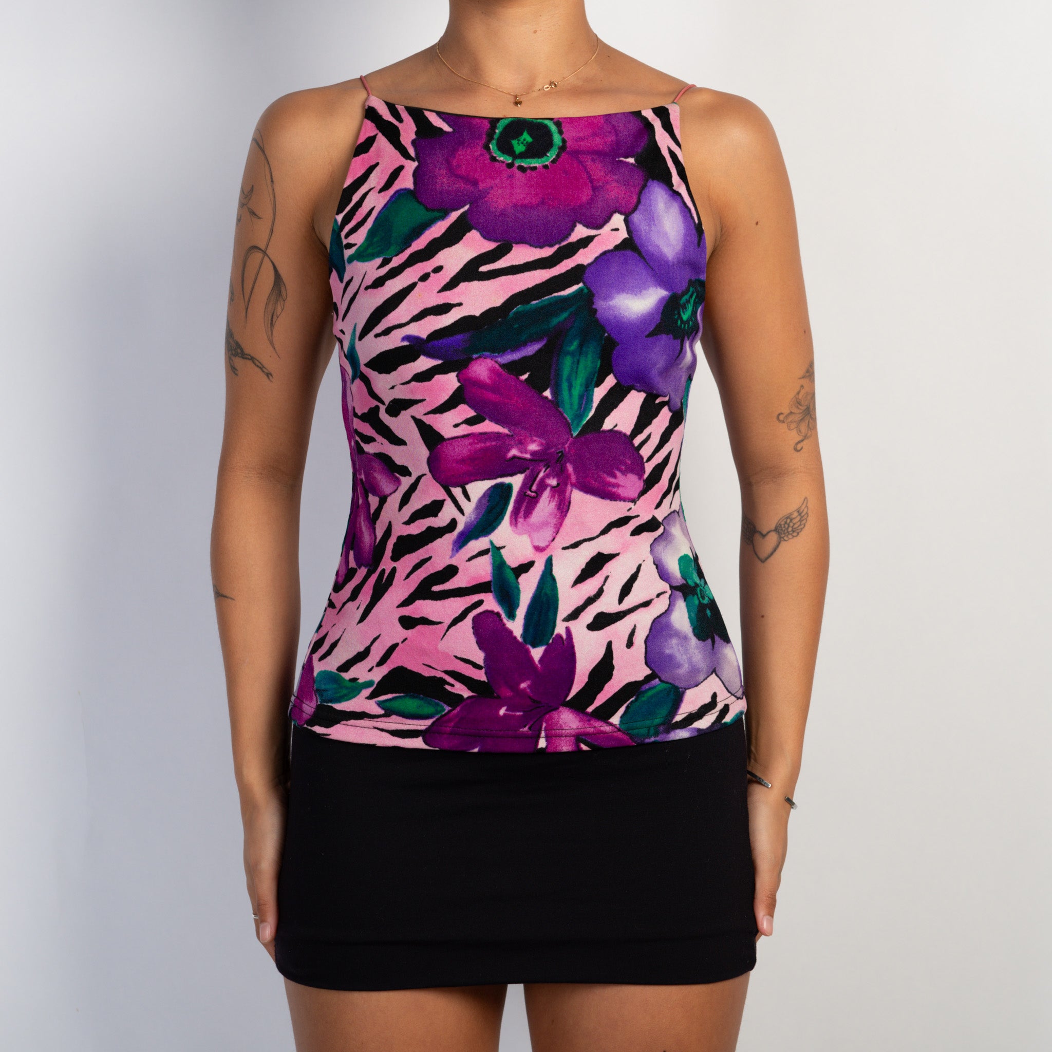 FLORAL STRETCH TANK TOP