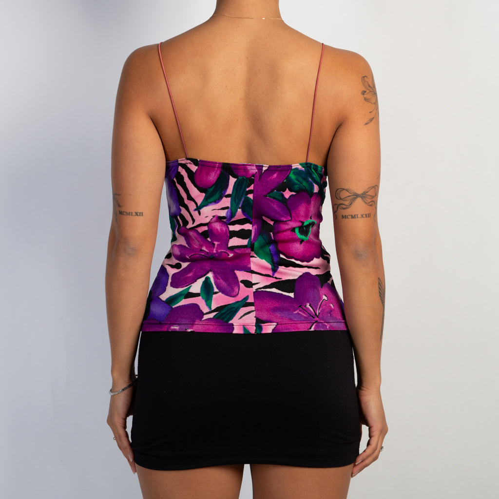 FLORAL STRETCH TANK TOP