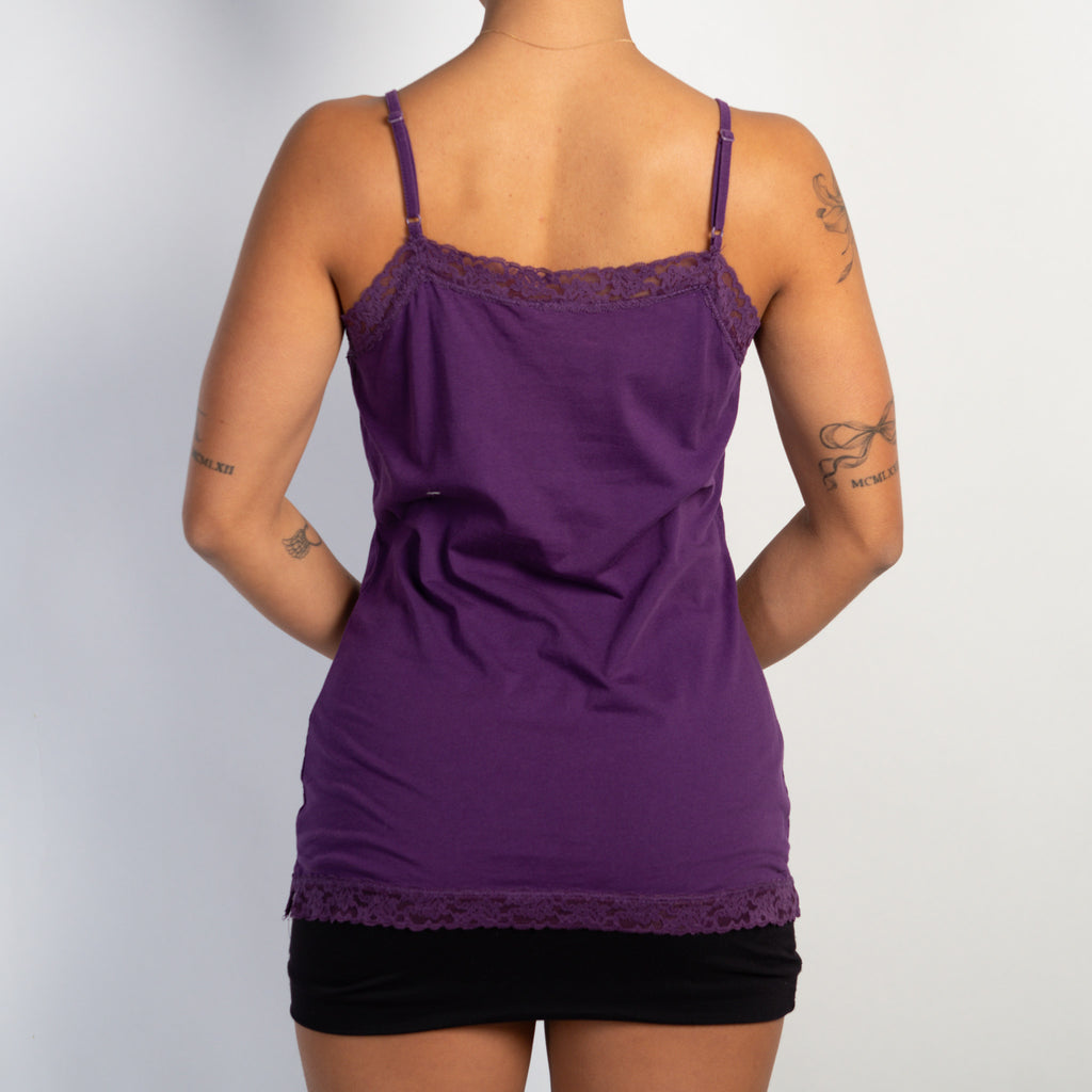 PURPLE LACE TRIM CAMISOLE