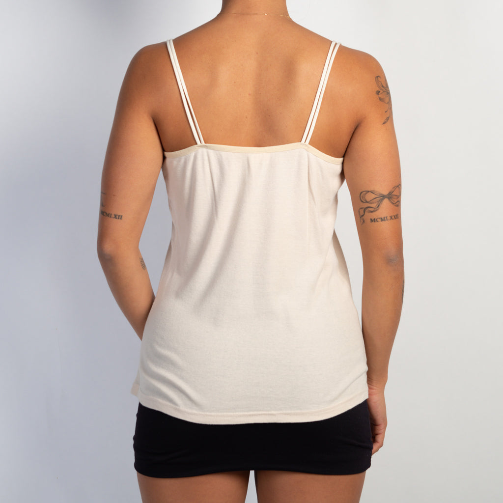CREAM FLORAL TRIM CAMISOLE