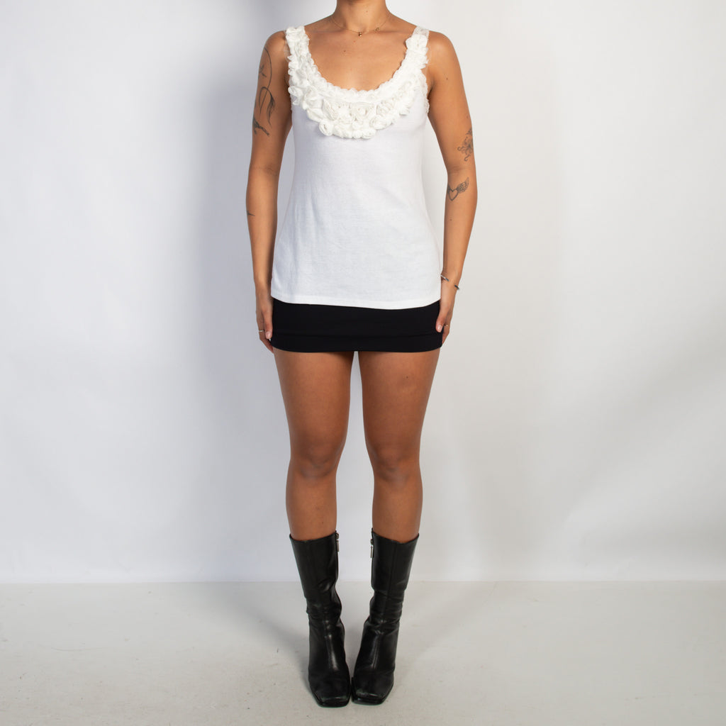 WHITE FLORAL TANK TOP