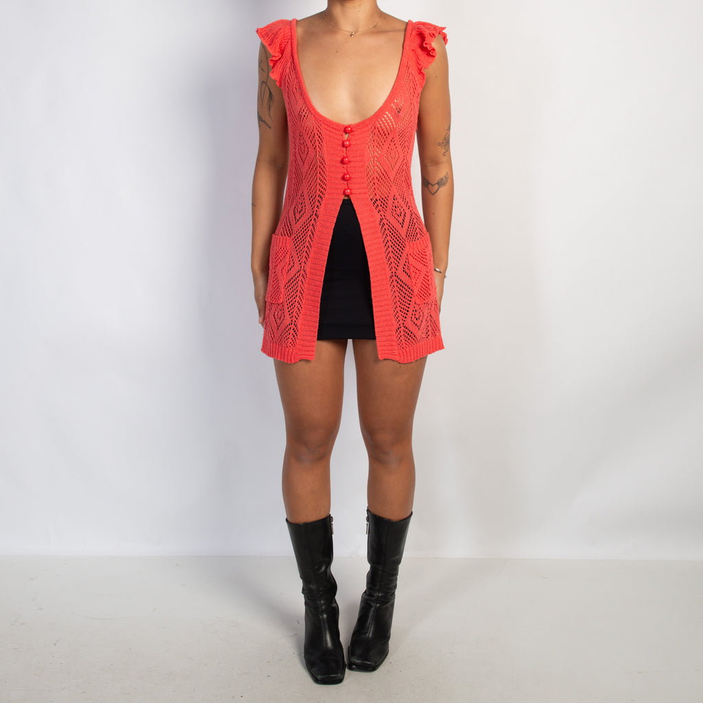 CORAL KNIT TOP