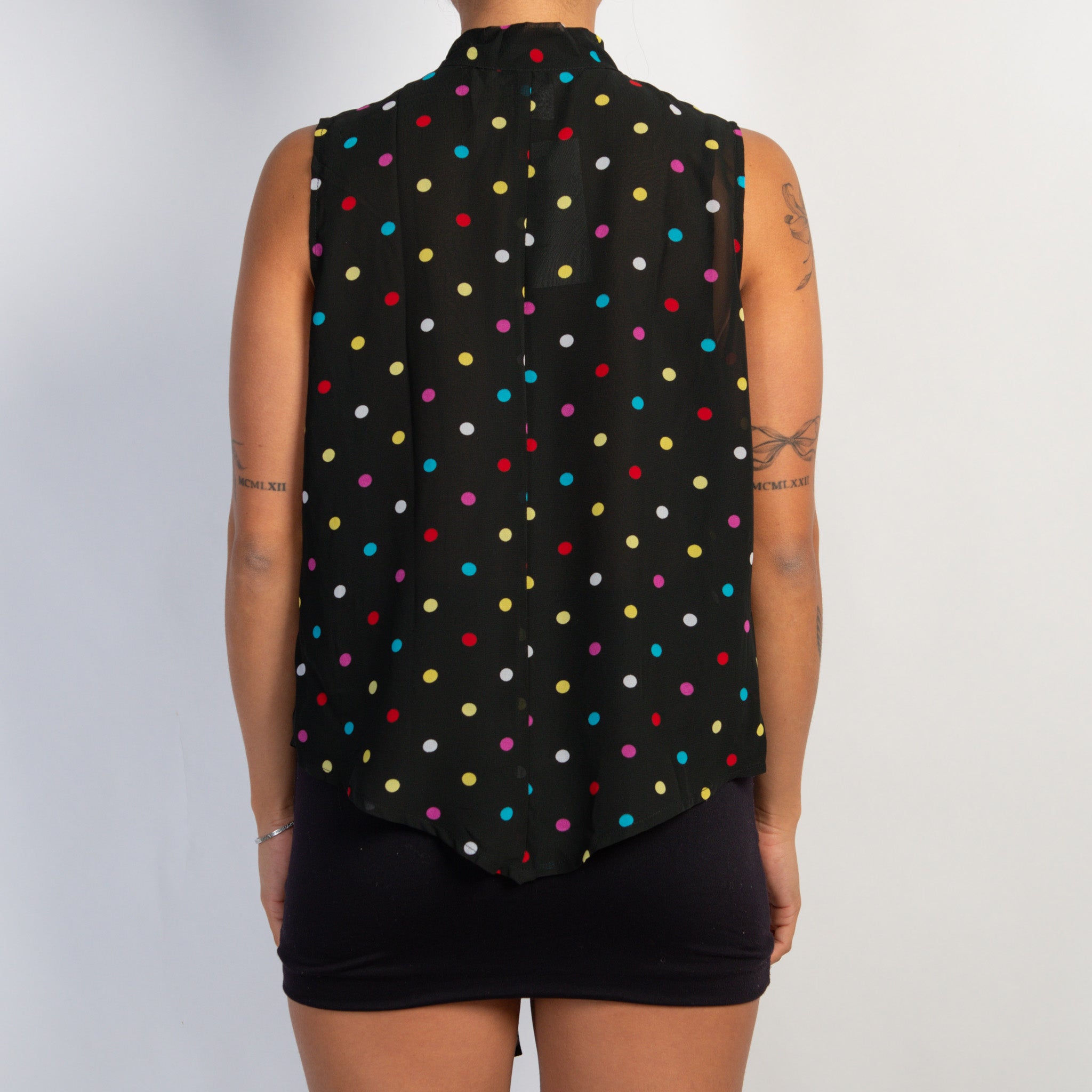 BLACK POLKA DOT TOP