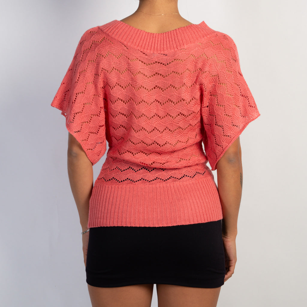 CORAL KNIT TOP