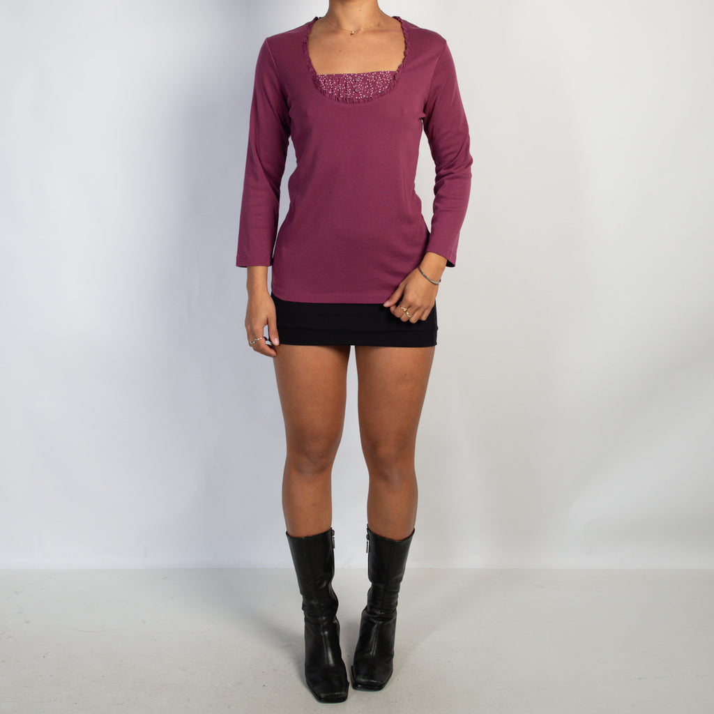 MAUVE 3/4 SLEEVE TOP