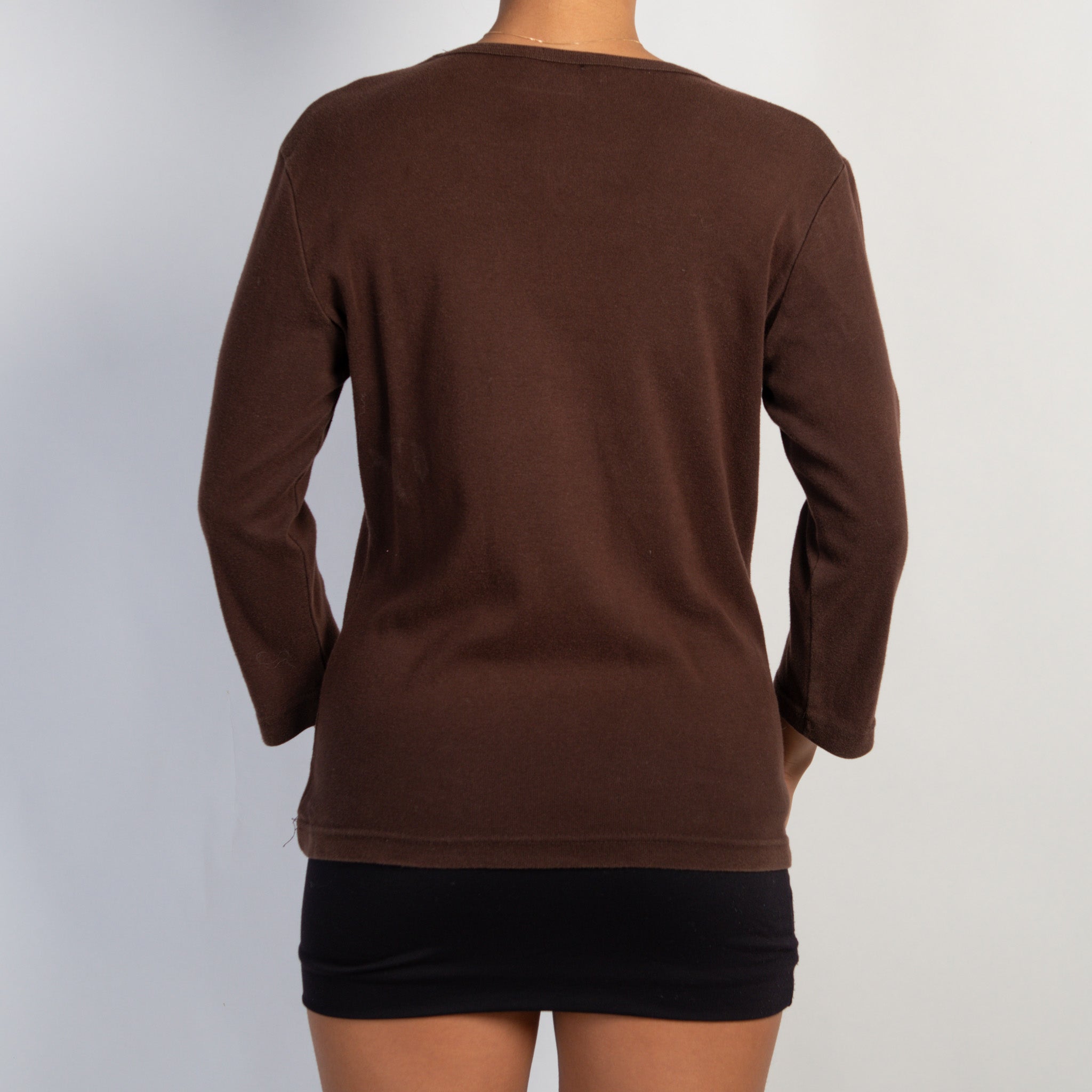 BROWN LONG SLEEVE TOP