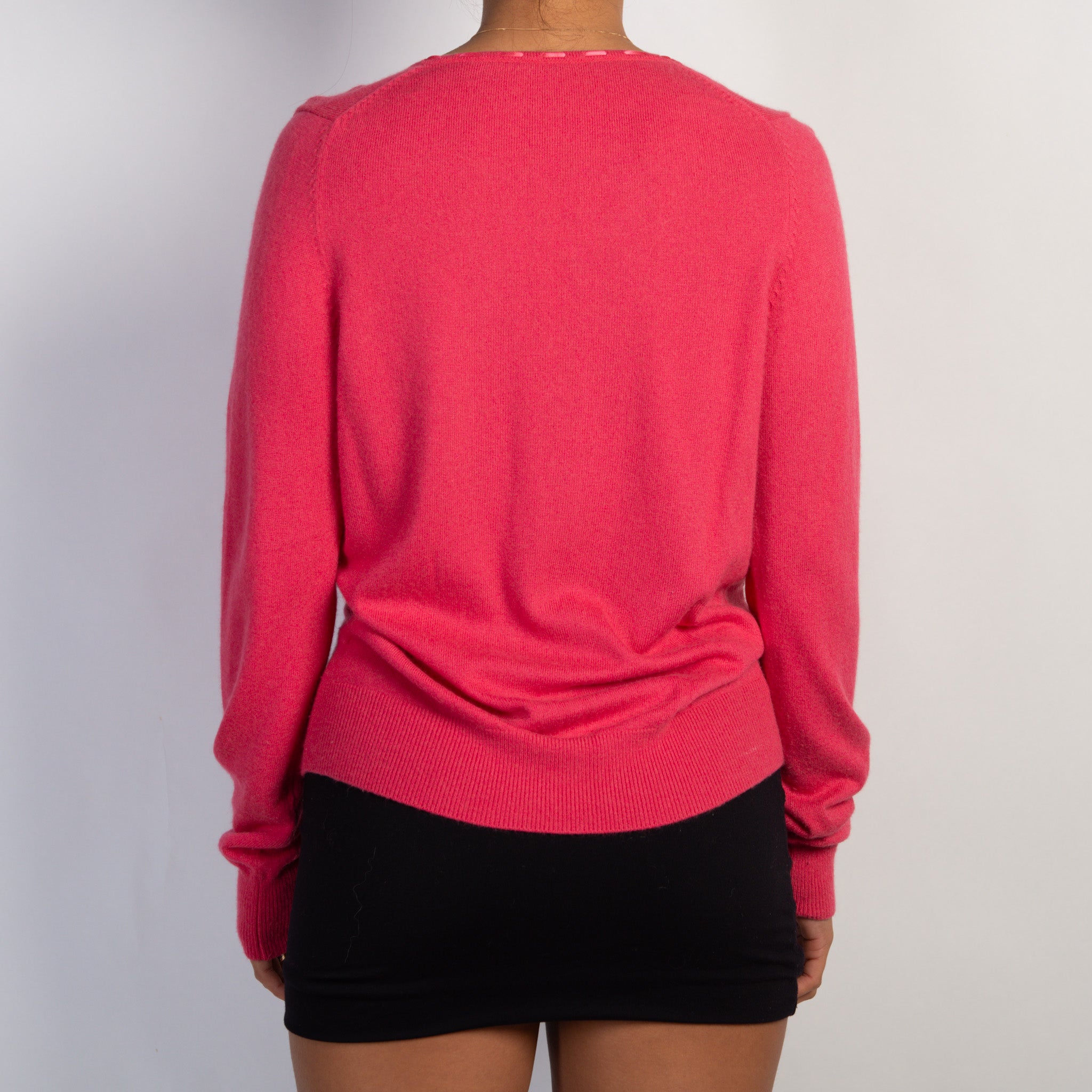 HOT PINK CASHMERE WOOL TOP