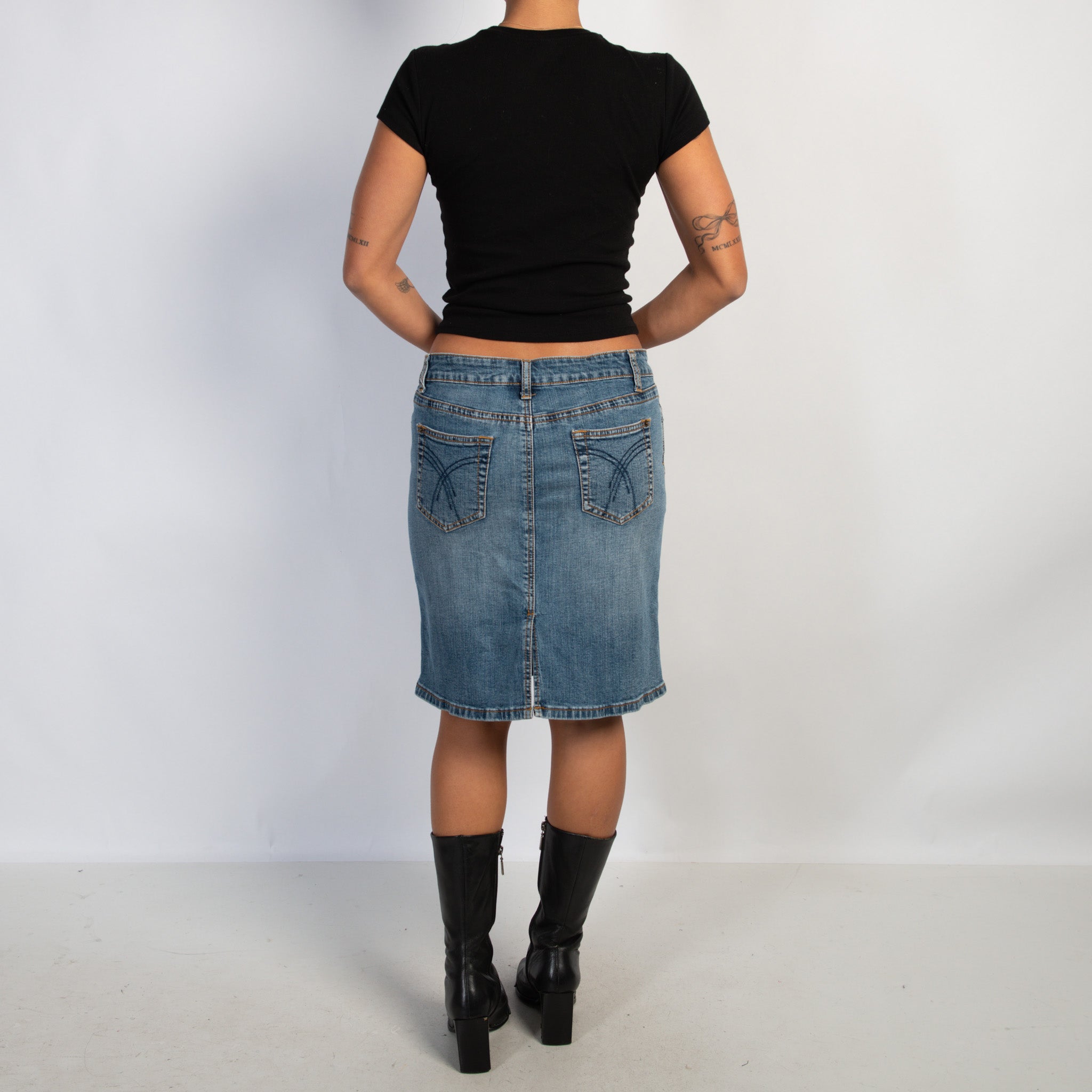 DENIM MIDI SKIRT
