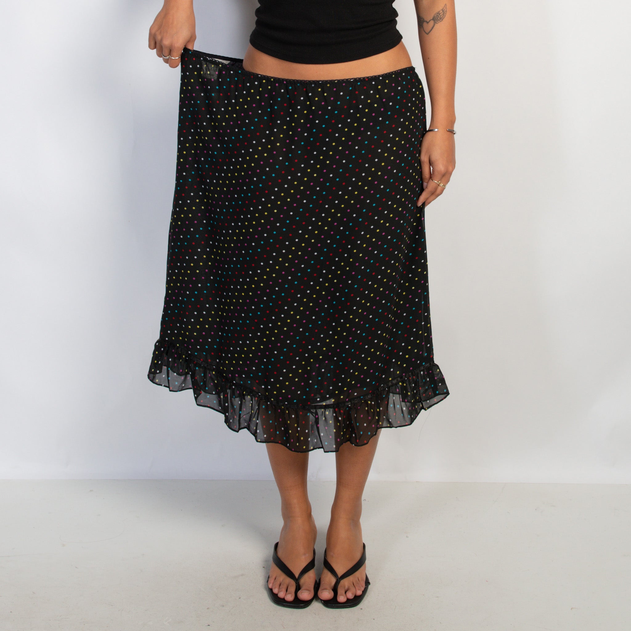 POLKA DOT MIDI SKIRT
