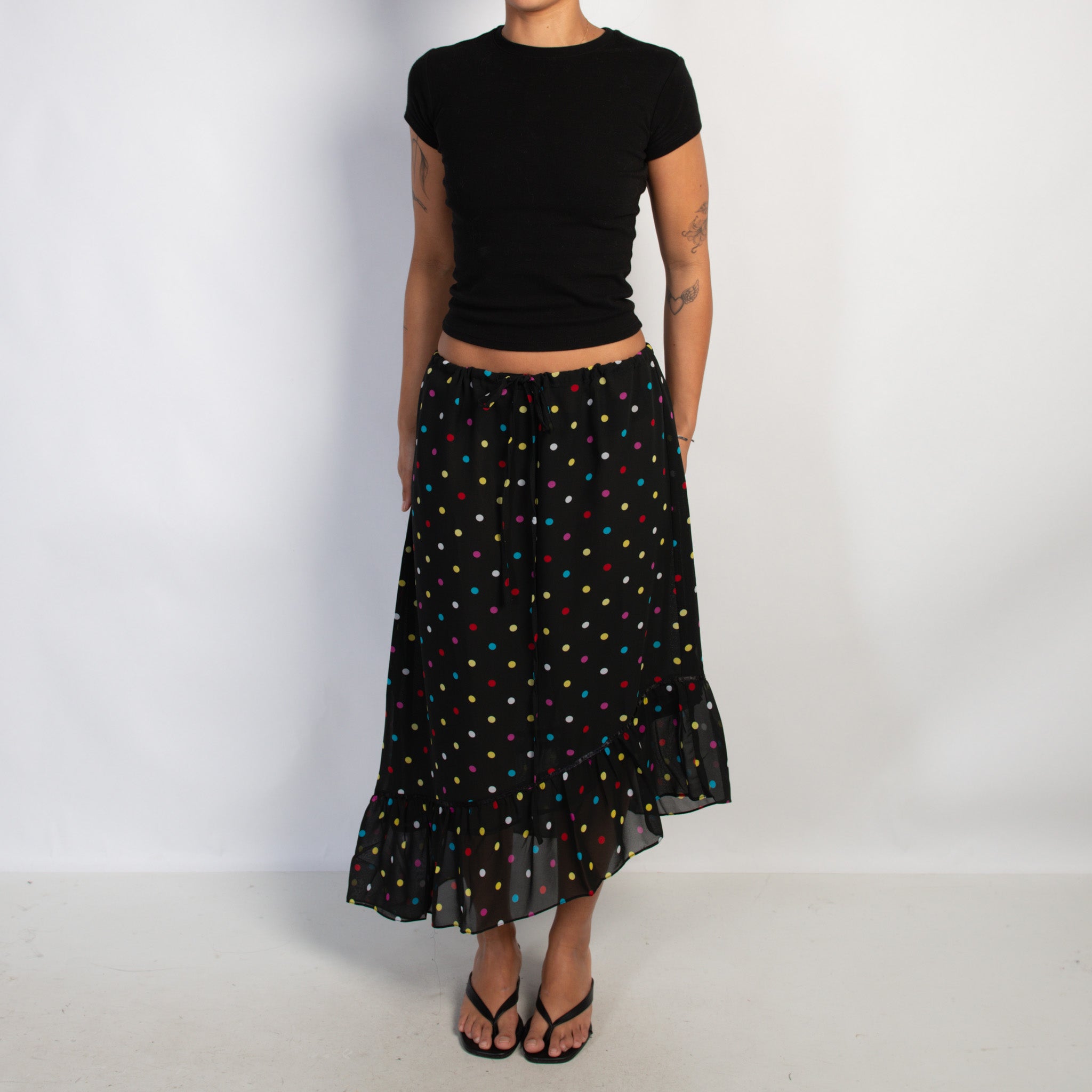 POLKA DOT MIDI SKIRT