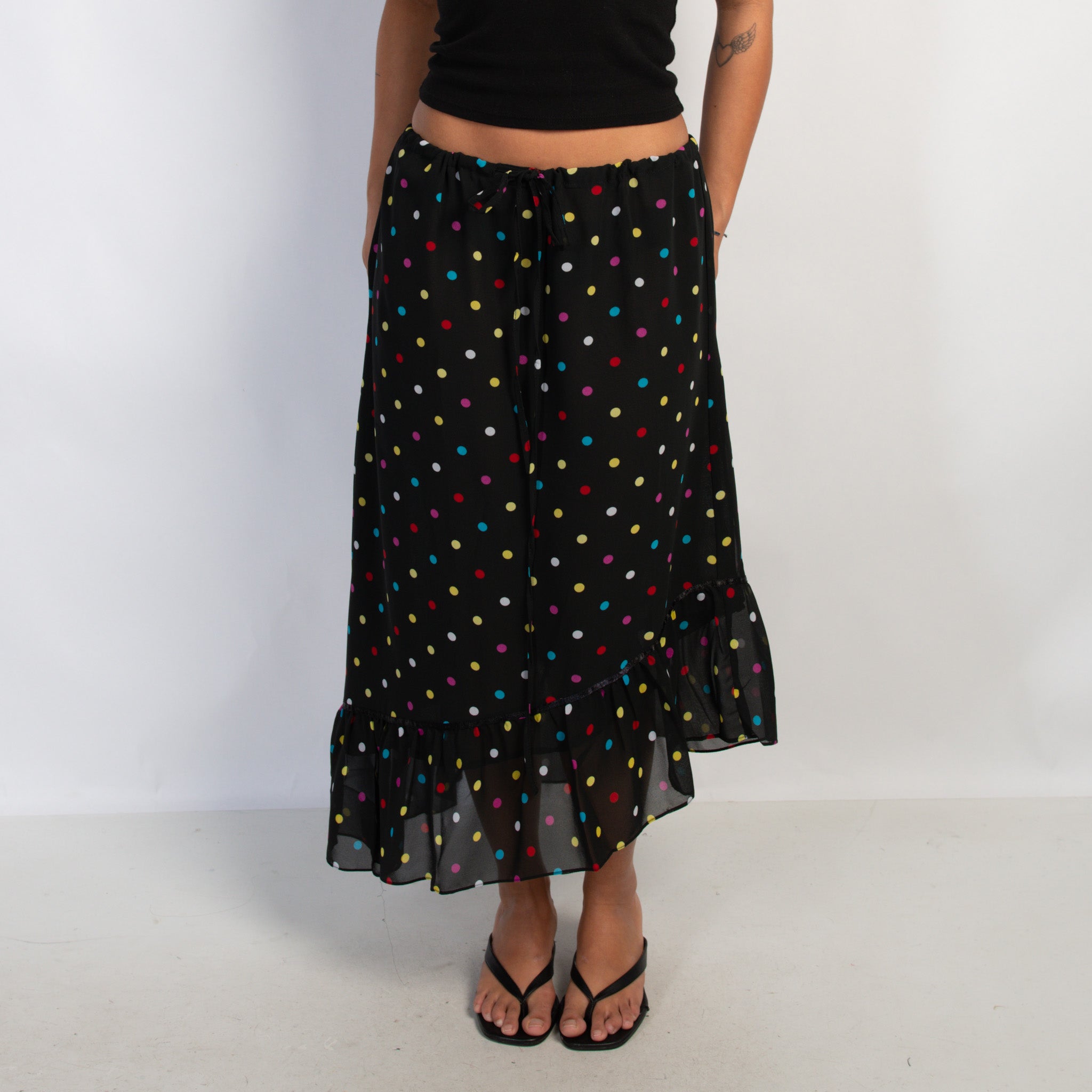 POLKA DOT MIDI SKIRT