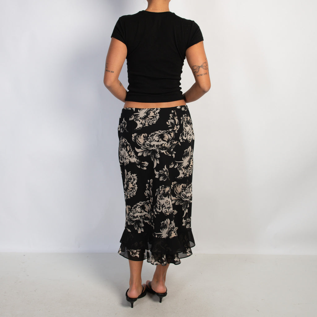 FLORAL MIDI SKIRT