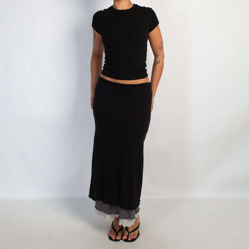 MESH LAYERED MAXI SKIRT