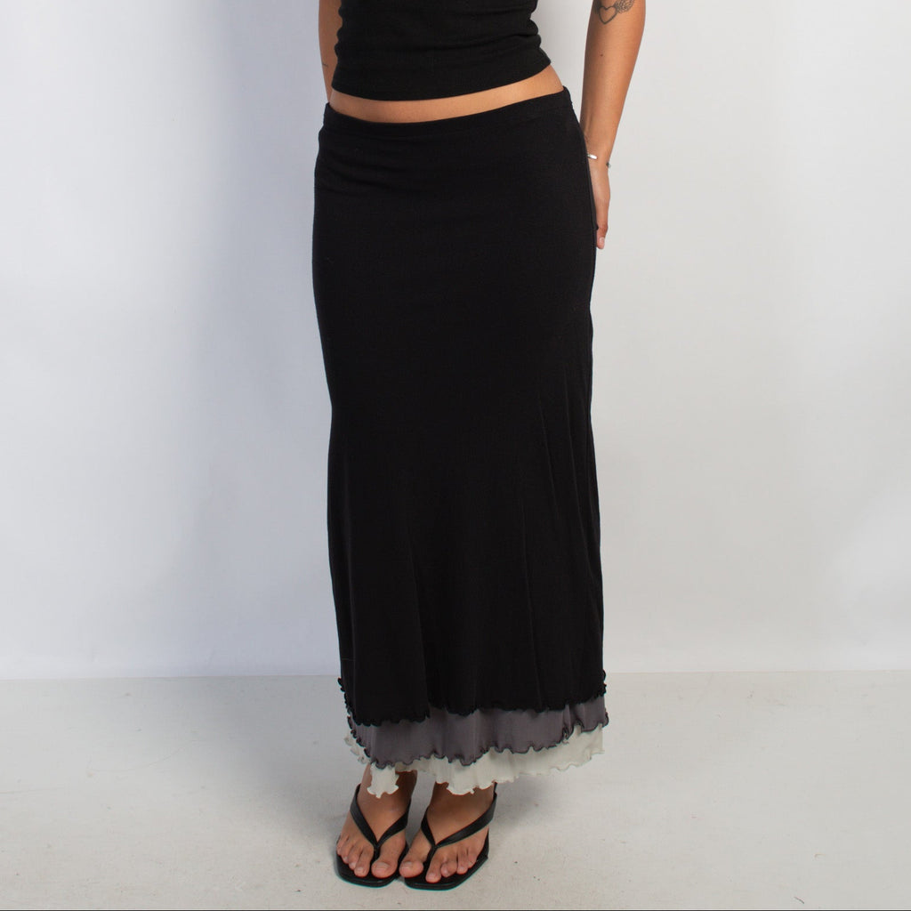 MESH LAYERED MAXI SKIRT