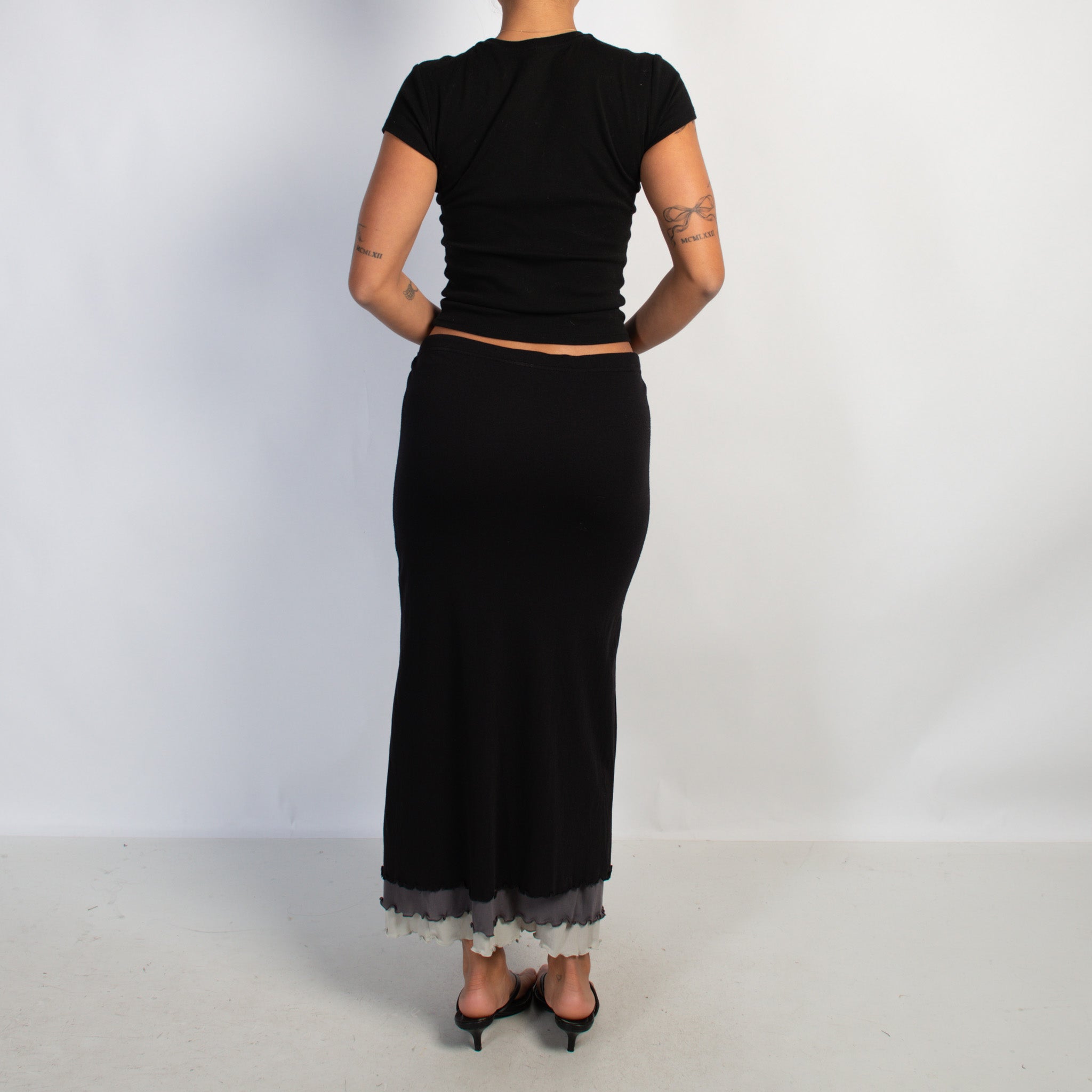 MESH LAYERED MAXI SKIRT