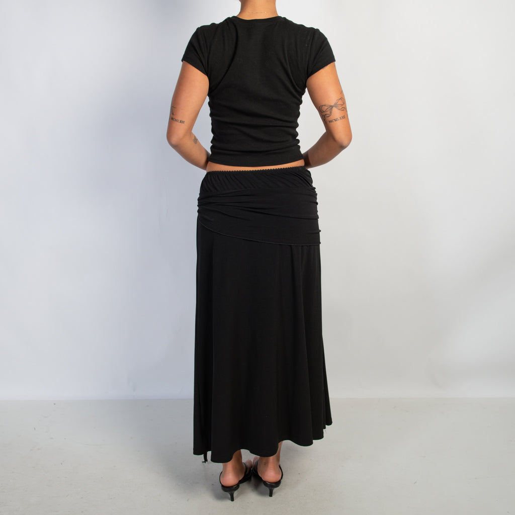 BLACK LONGLINE SKIRT