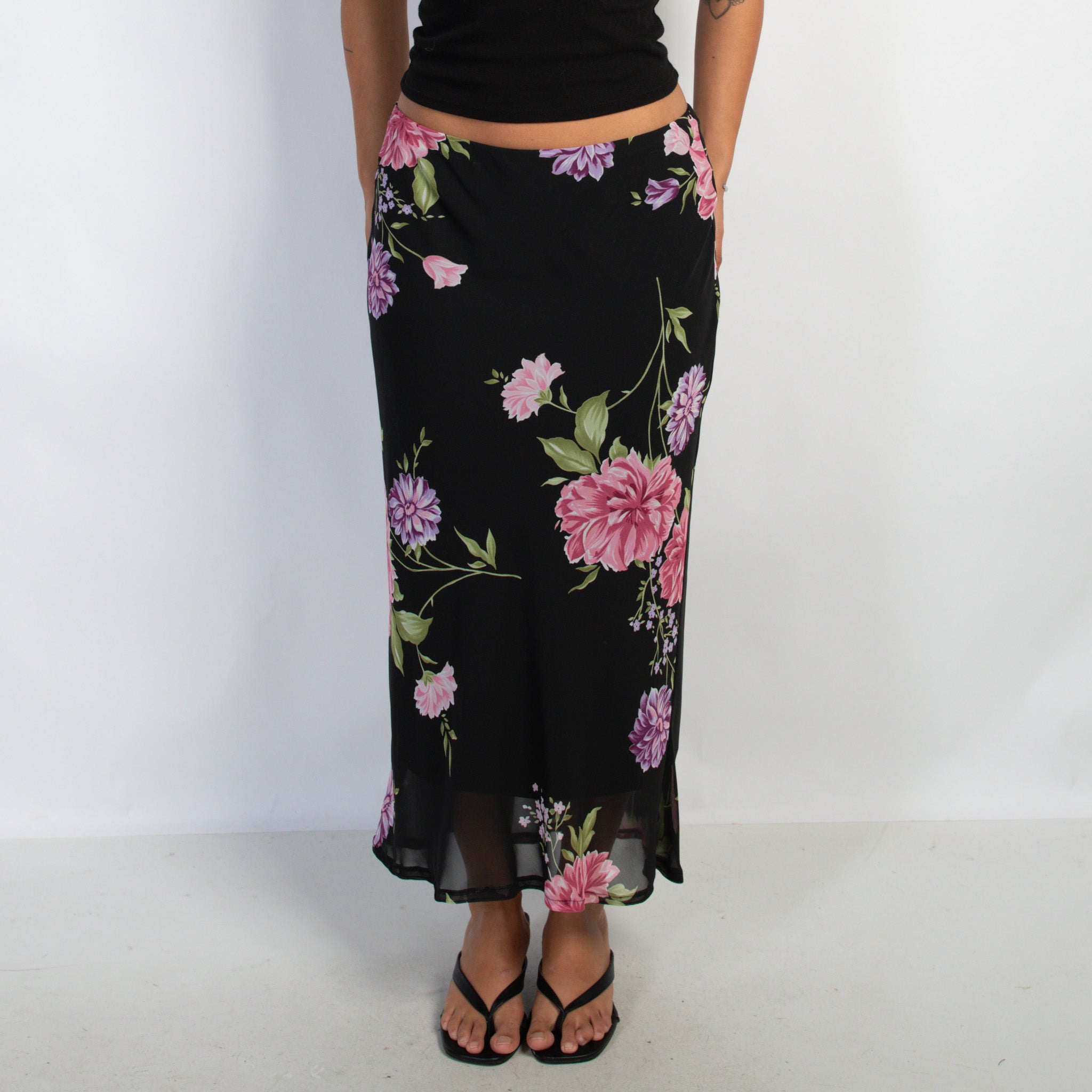 FLORAL MIDI SKIRT
