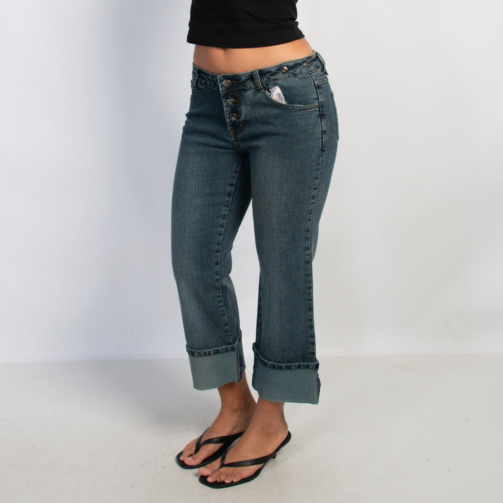 CUFF CROP CARGO JEANS