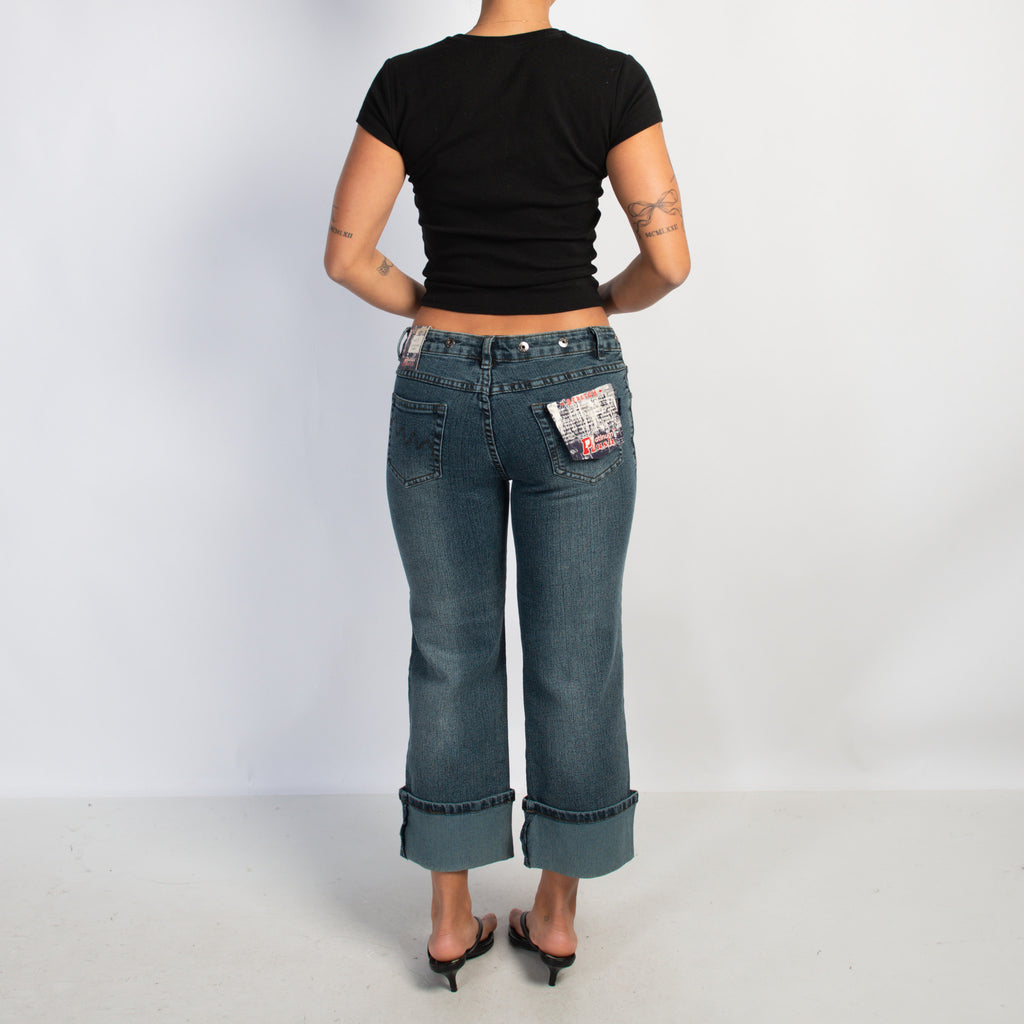 CUFF CROP CARGO JEANS