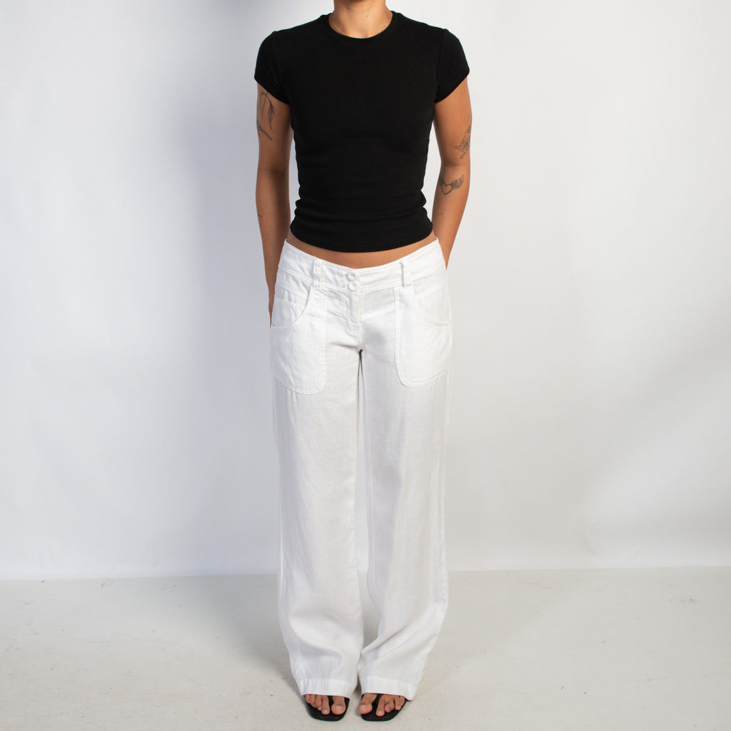 WHITE LINEN PANTS