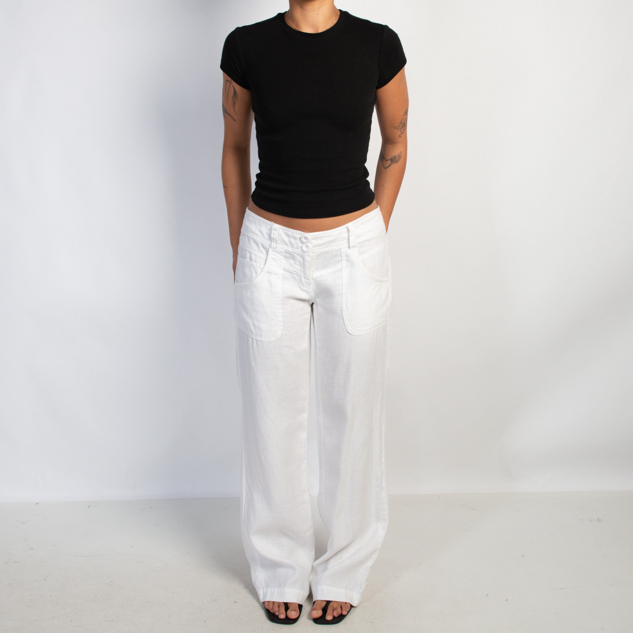 WHITE LINEN PANTS