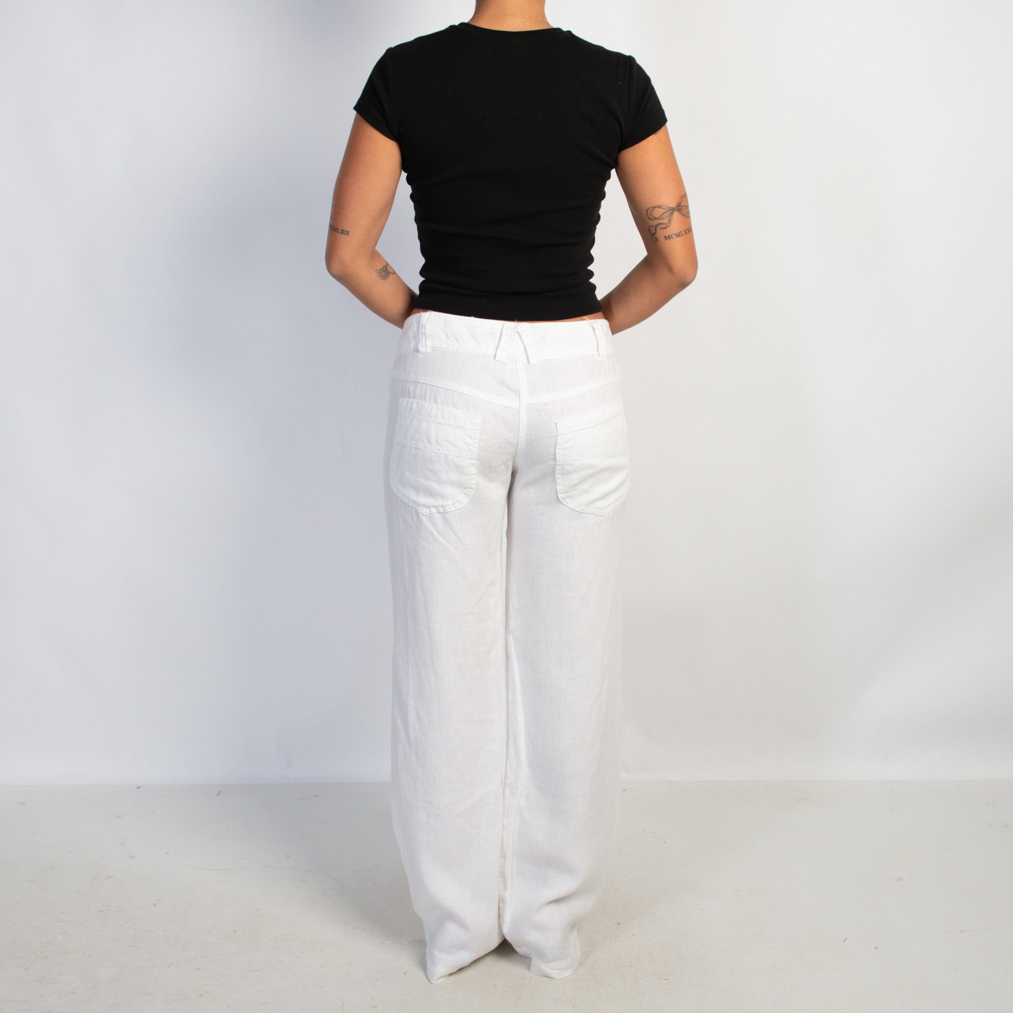 WHITE LINEN PANTS