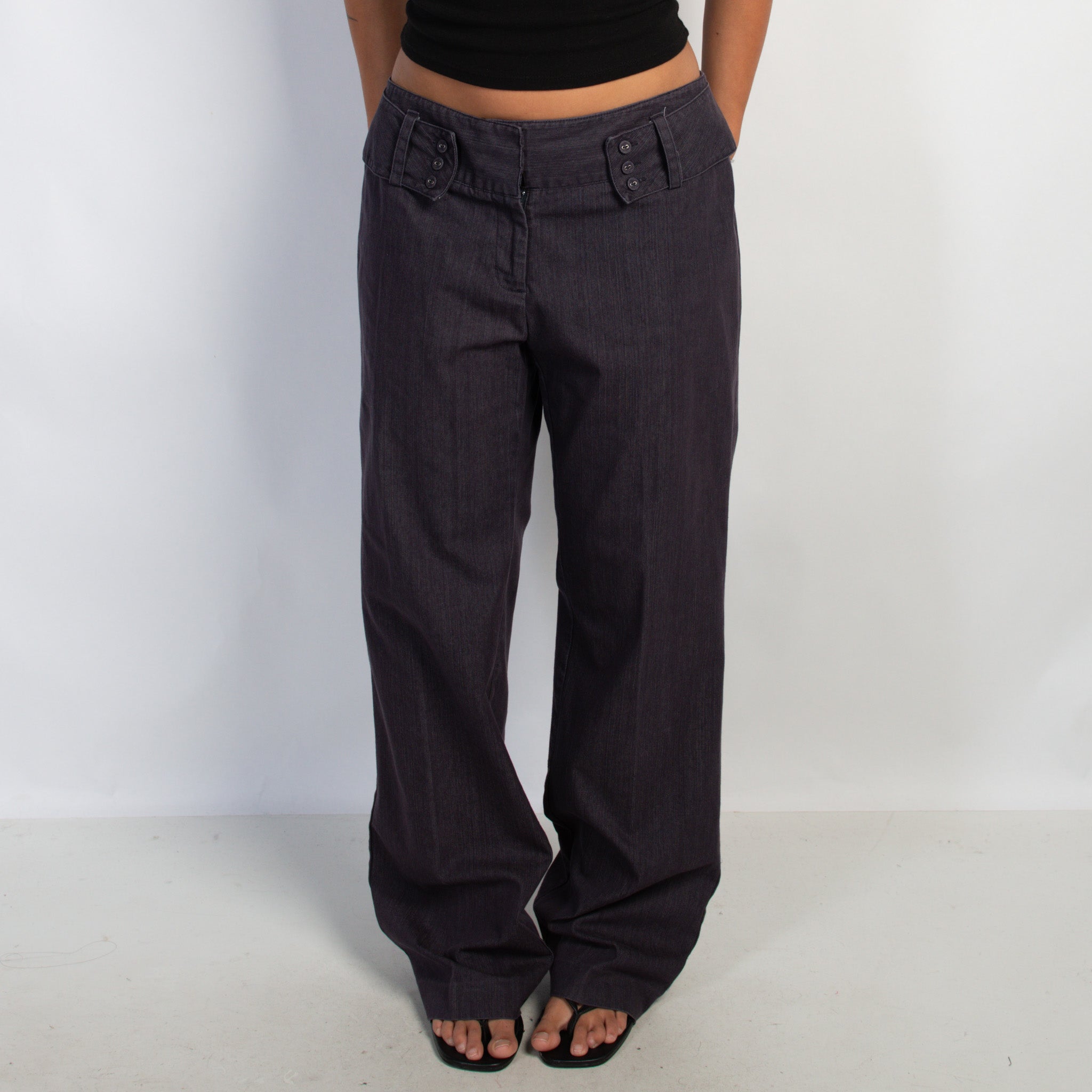 COTTON BELT DETAIL TROUSERS