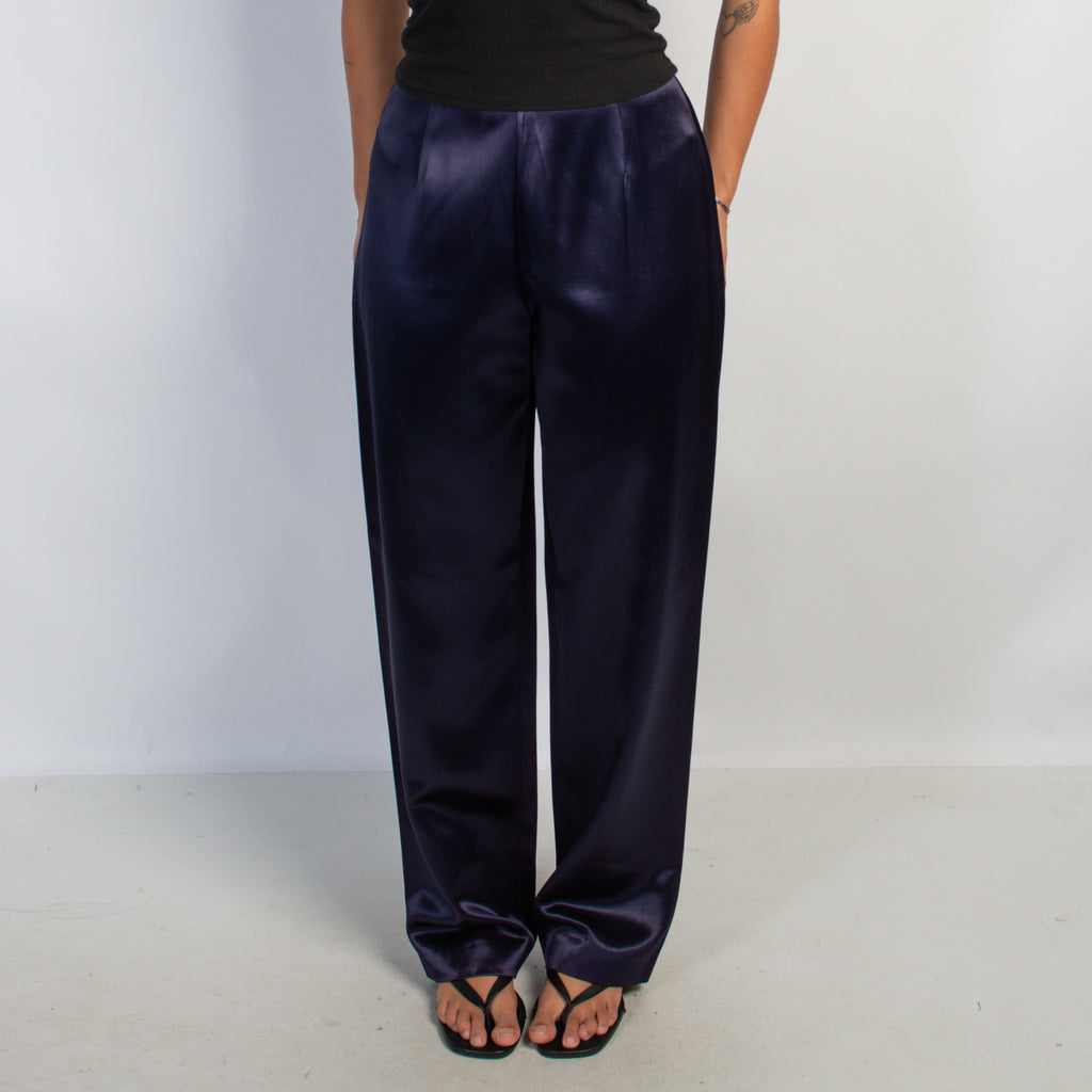 DEEP PURPLE SATIN PANTS