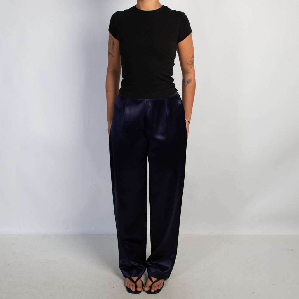 DEEP PURPLE SATIN PANTS