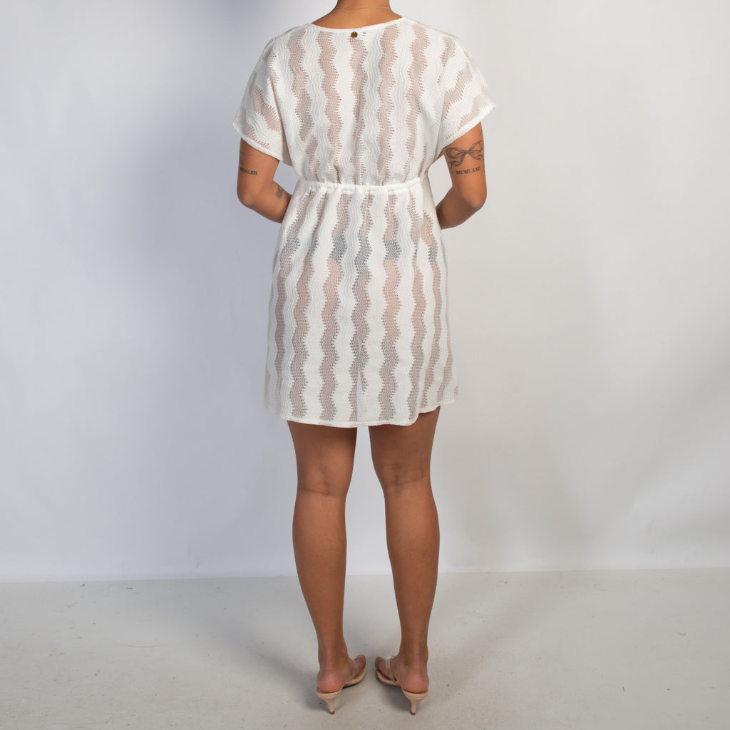 WHITE SHEER MINI DRESS