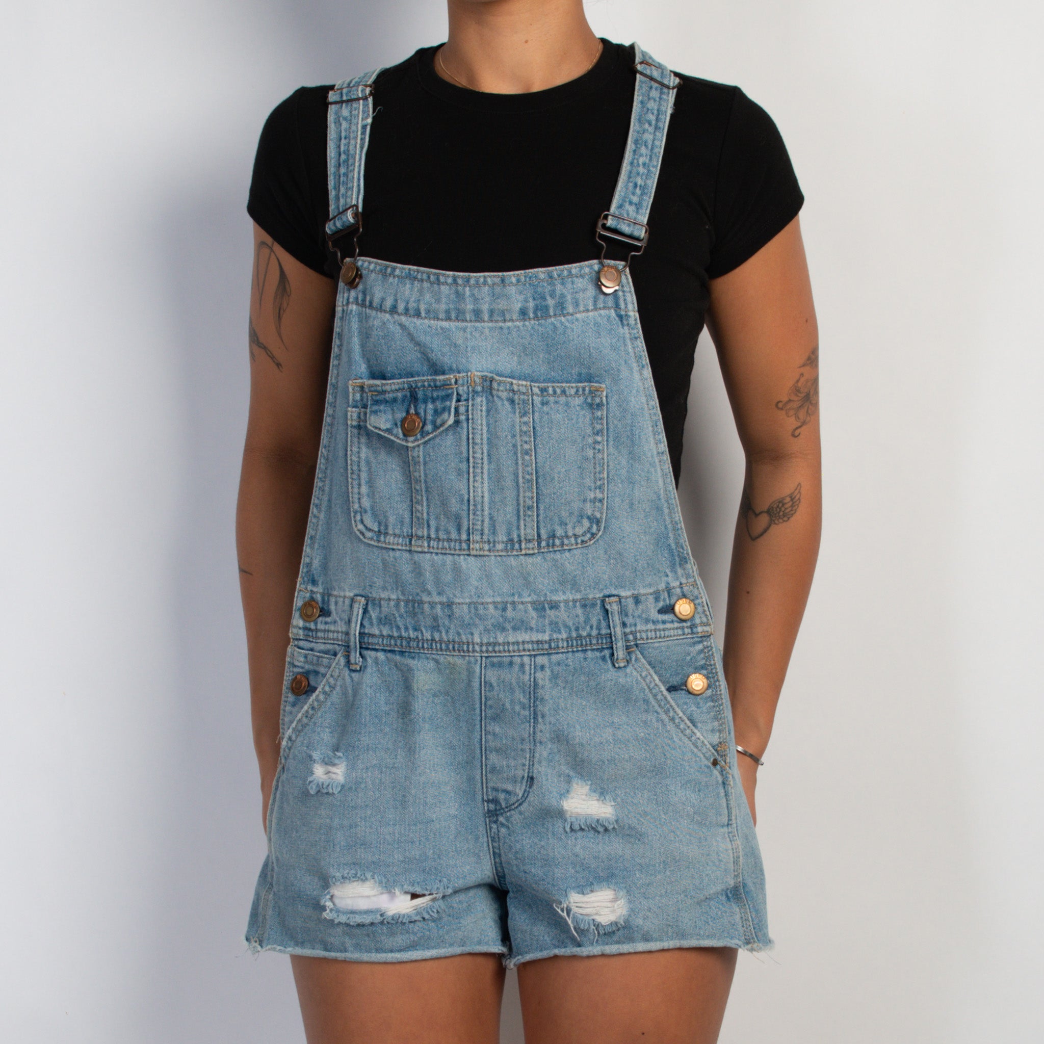 DENIM SHORT OVERALLS