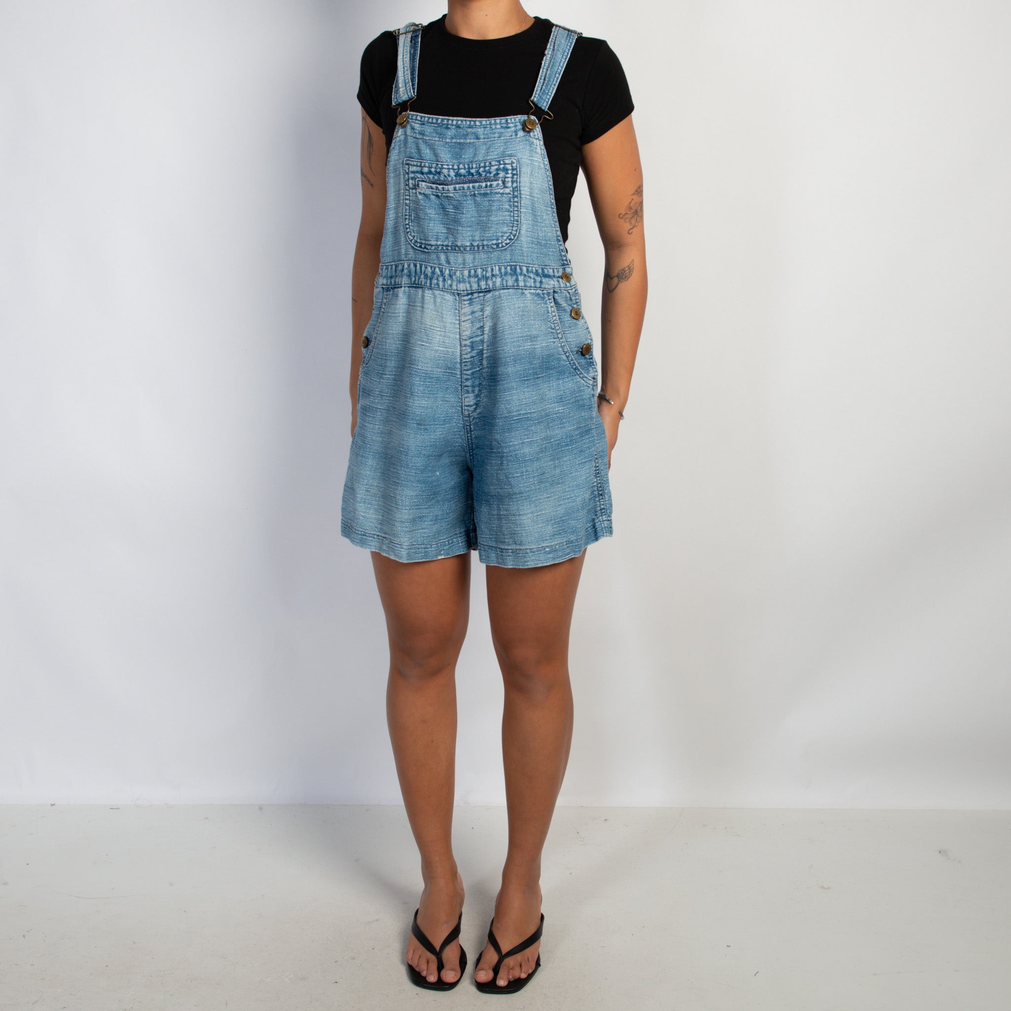 DENIM SHORT OVERALLS