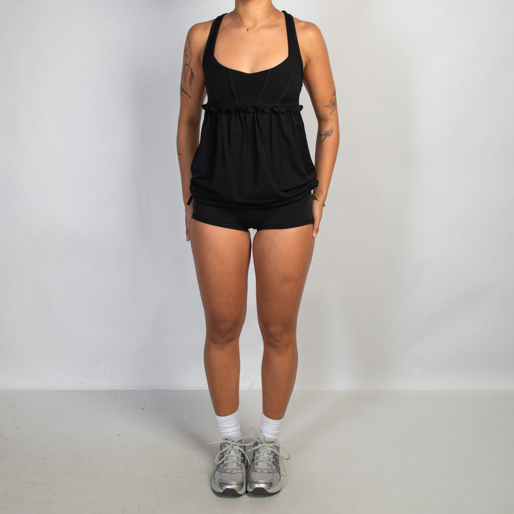 BLACK BABYDOLL TANK TOP