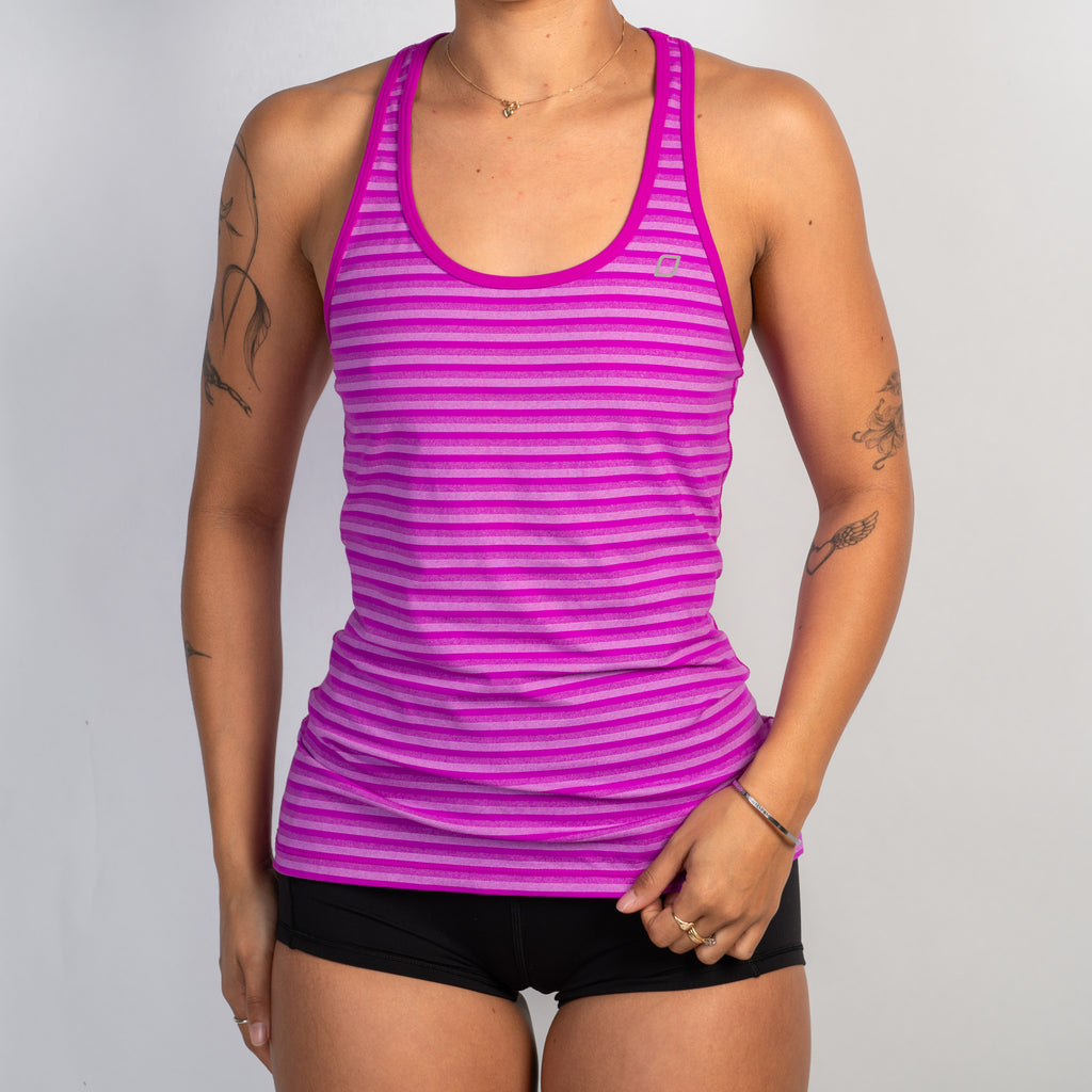 FUCHSIA STRIPE TANK TOP