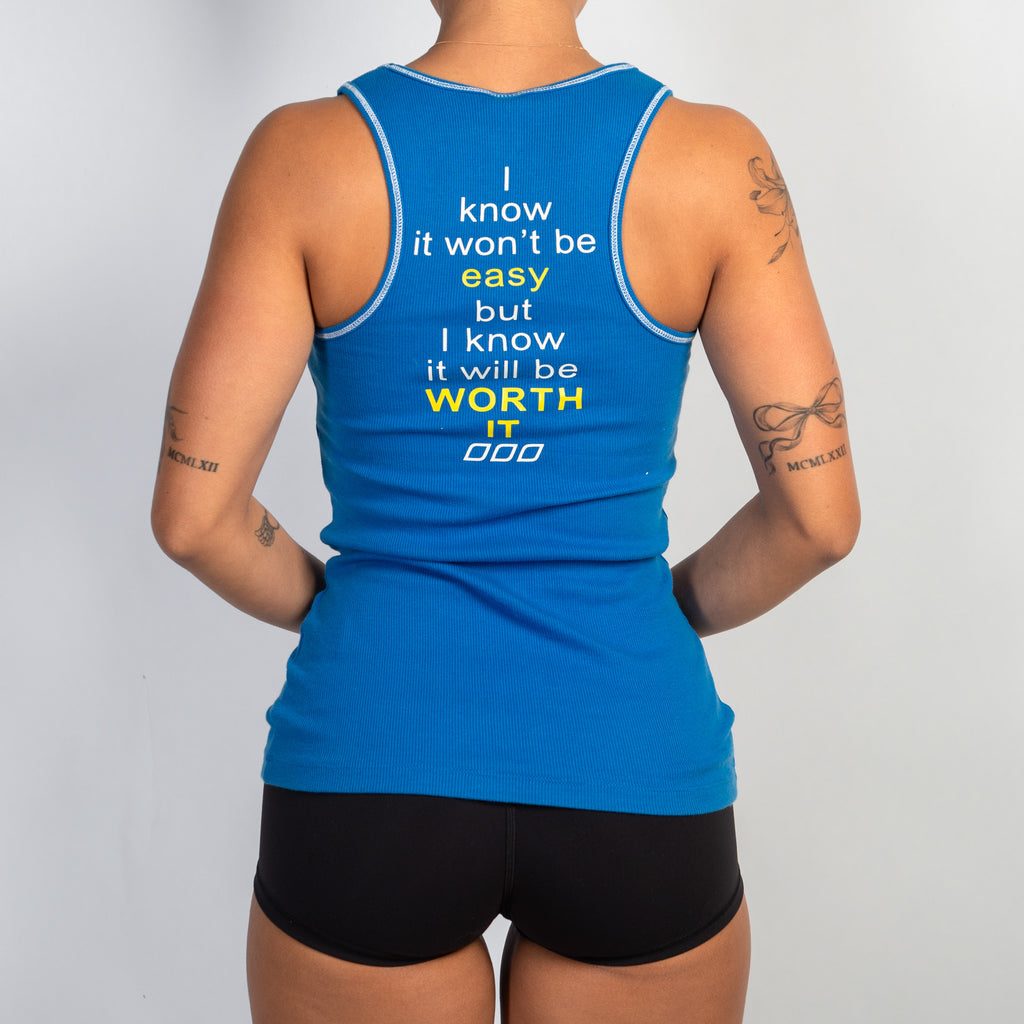 BLUE COTTON TANK TOP