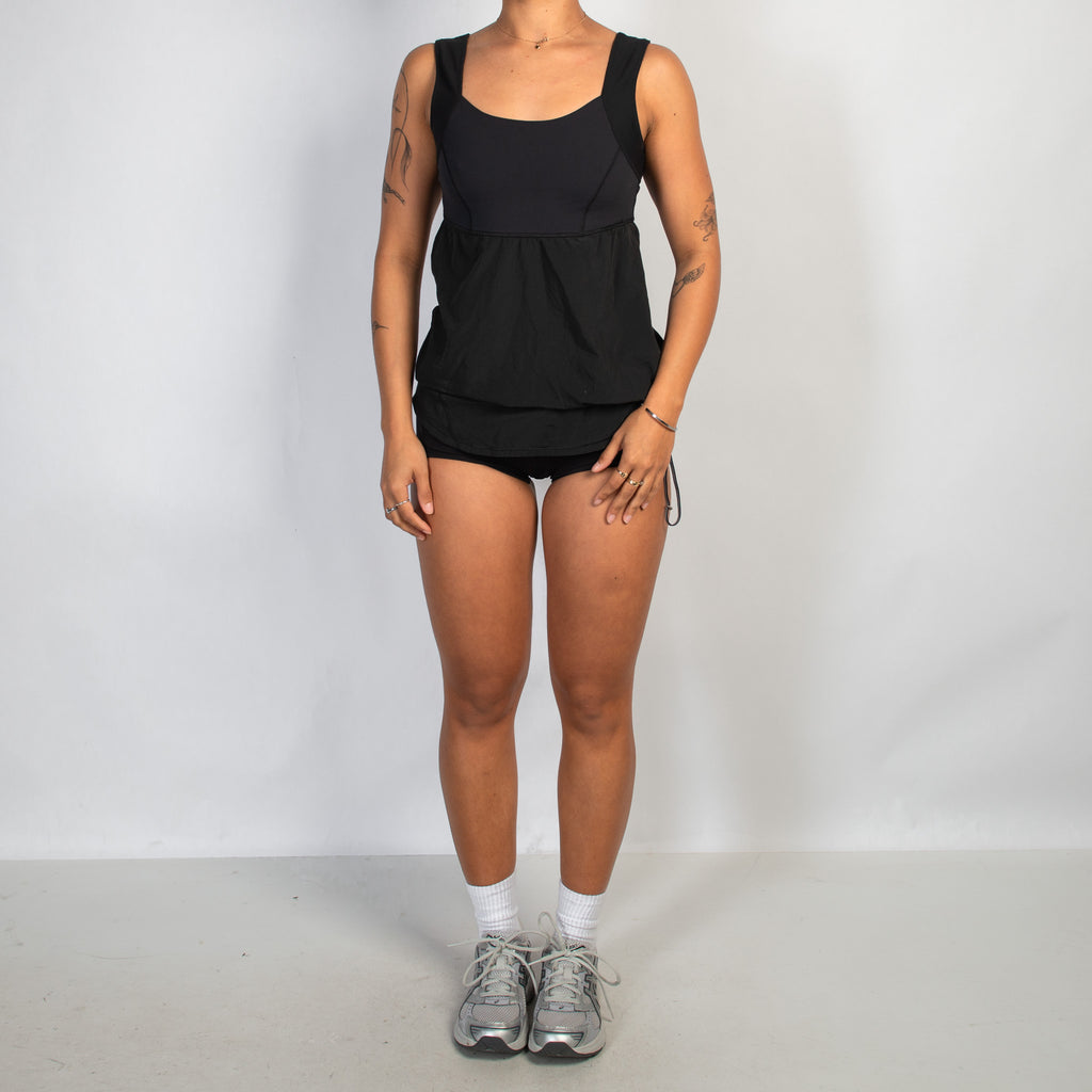 BLACK BABYDOLL TANK TOP