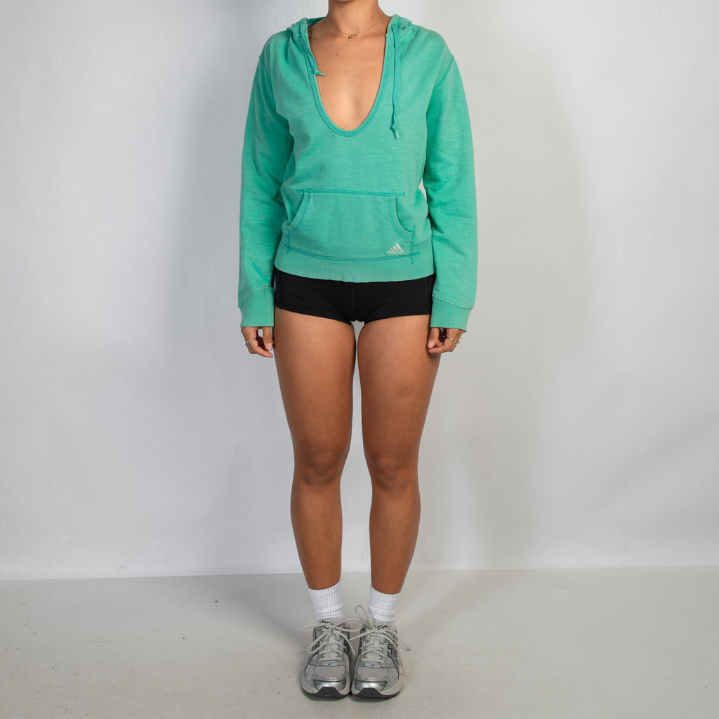 GREEN COTTON HOODIE