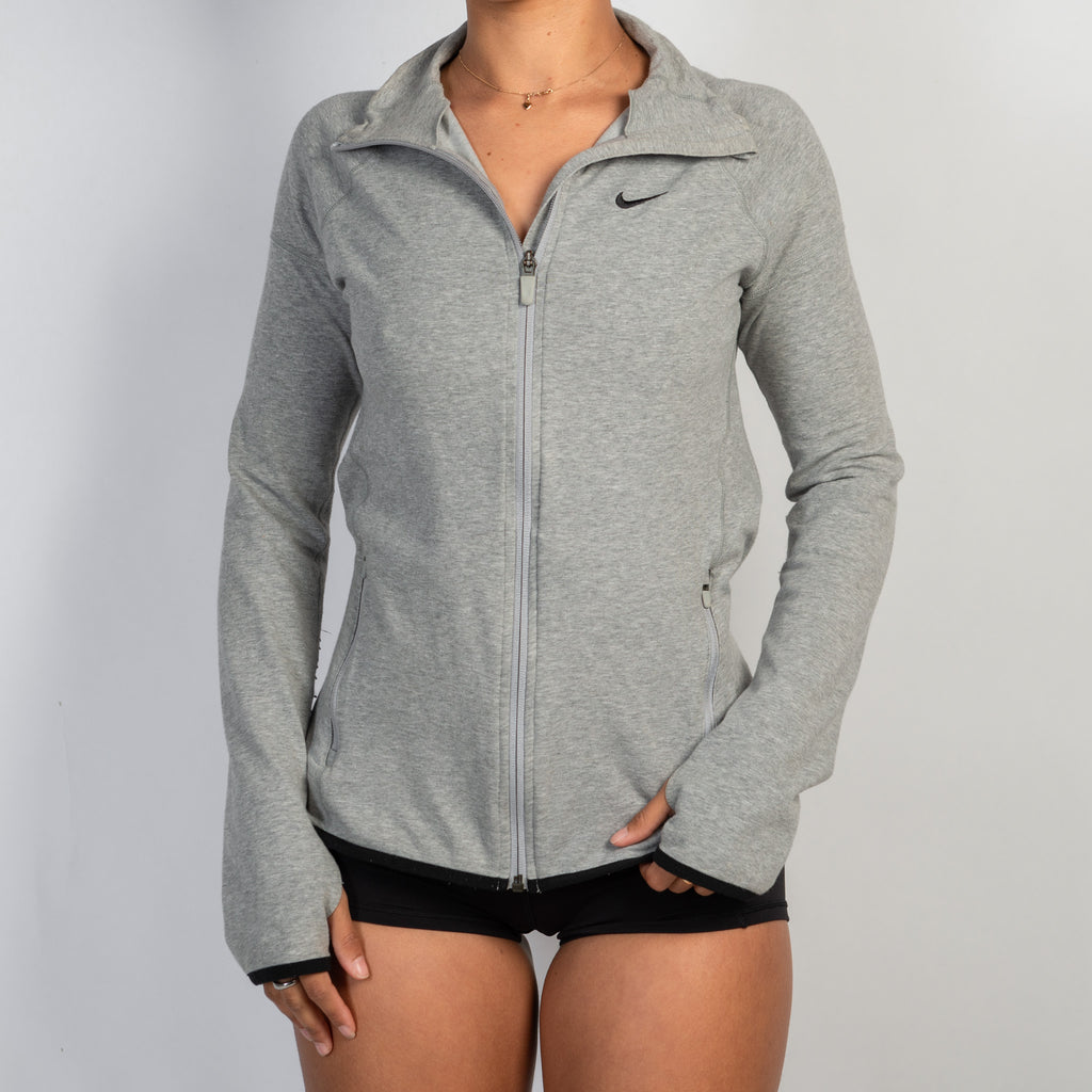 GREY STRETCH ZIP JACKET