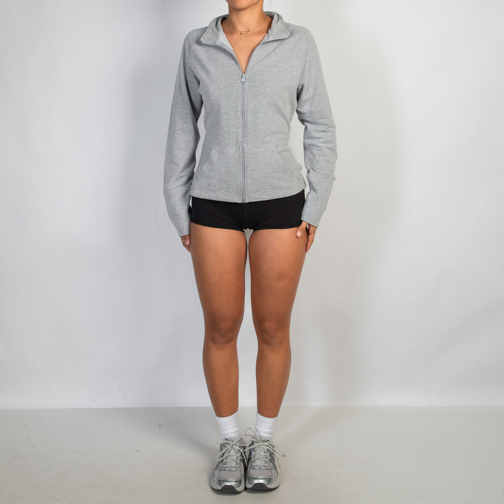 GREY COTTON ZIP JACKET