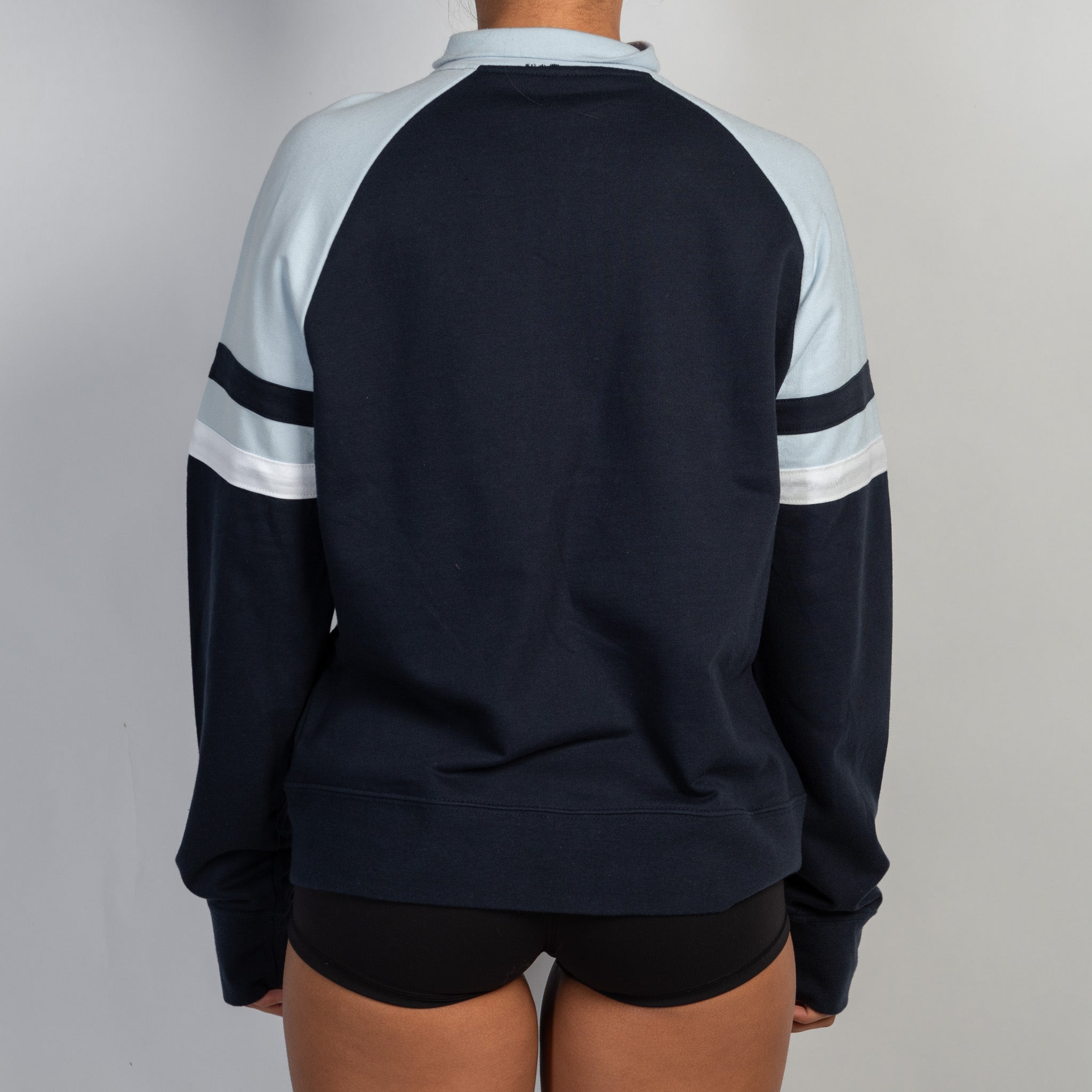 NAVY COTTON ZIP JACKET