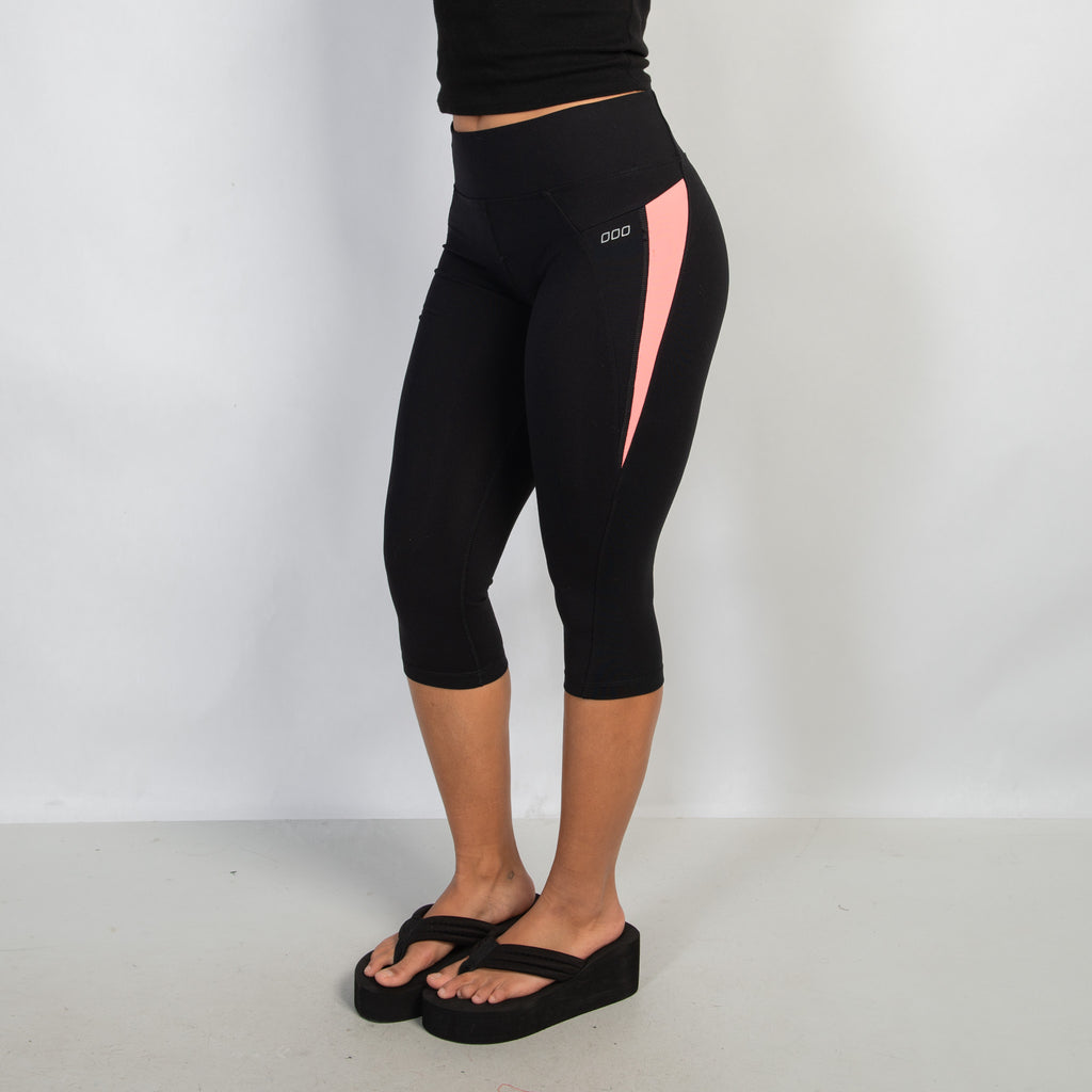 PEACH ACCENT CROP TIGHTS