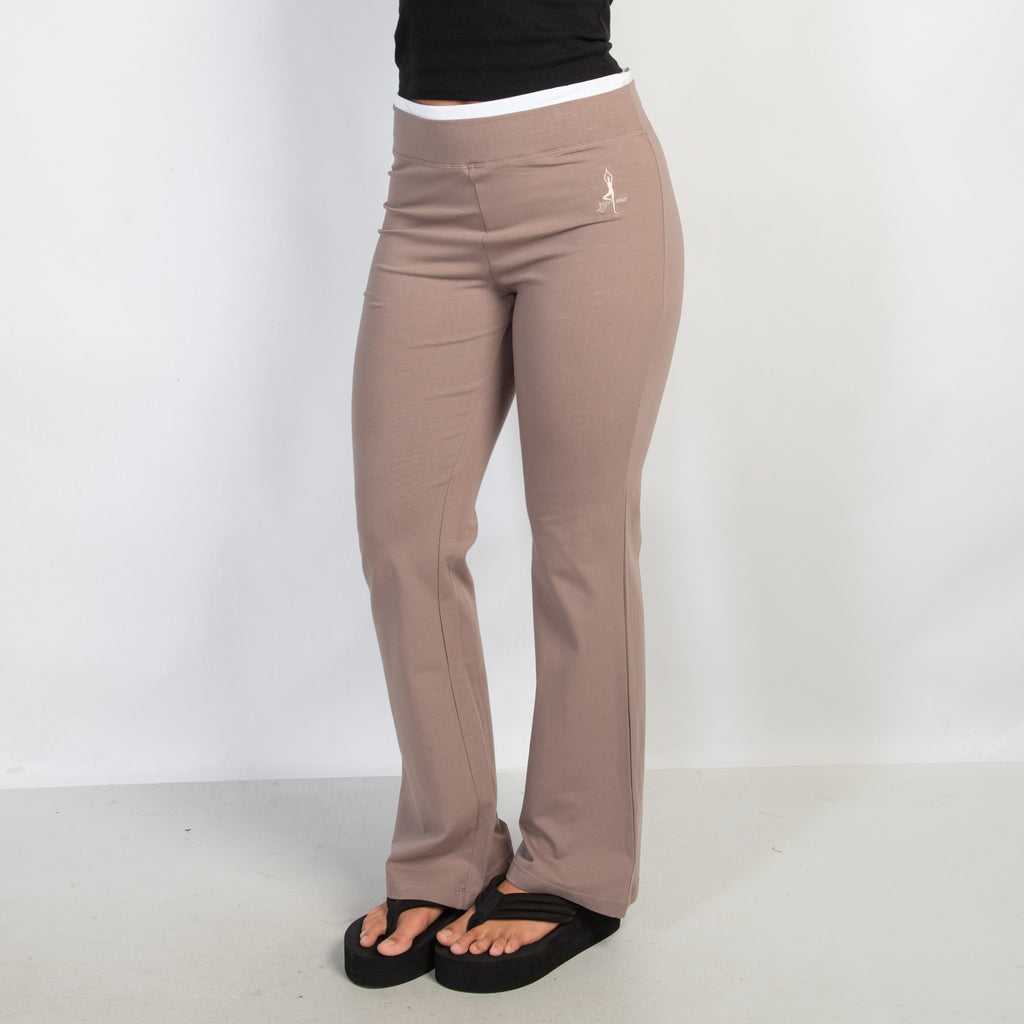BEIGE FLARE LOUNGE PANTS