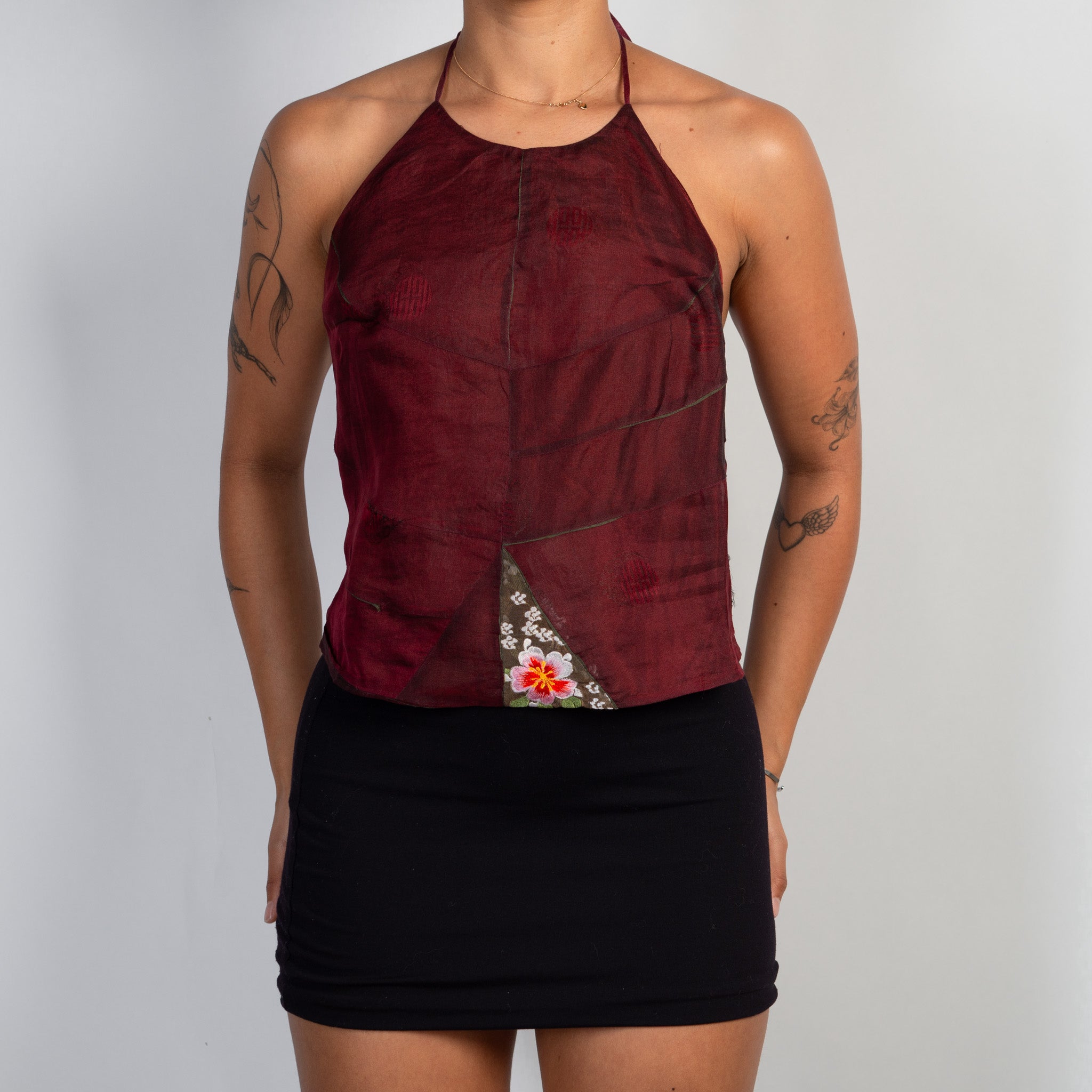 RED HALTER TOP