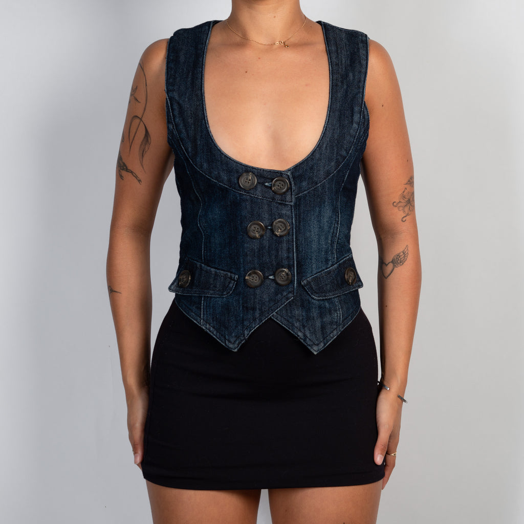 DENIM WAISTCOAT VEST