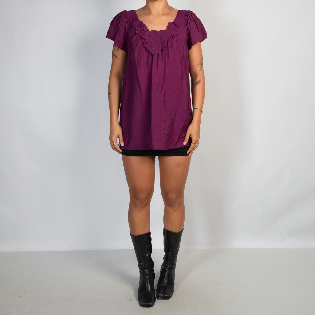 FUCSHIA BABYDOLL TOP