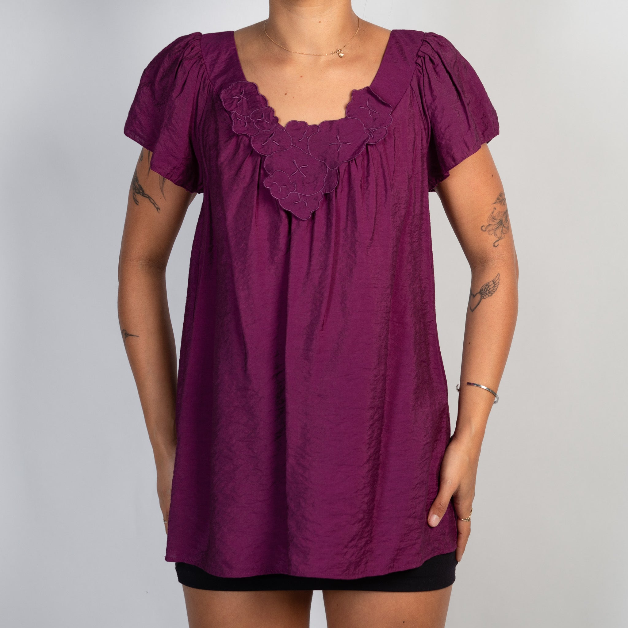 FUCSHIA BABYDOLL TOP