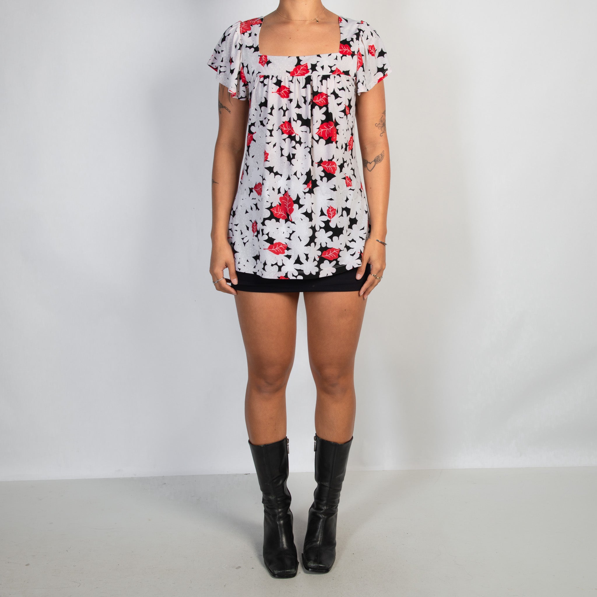FLORAL BABYDOLL TOP